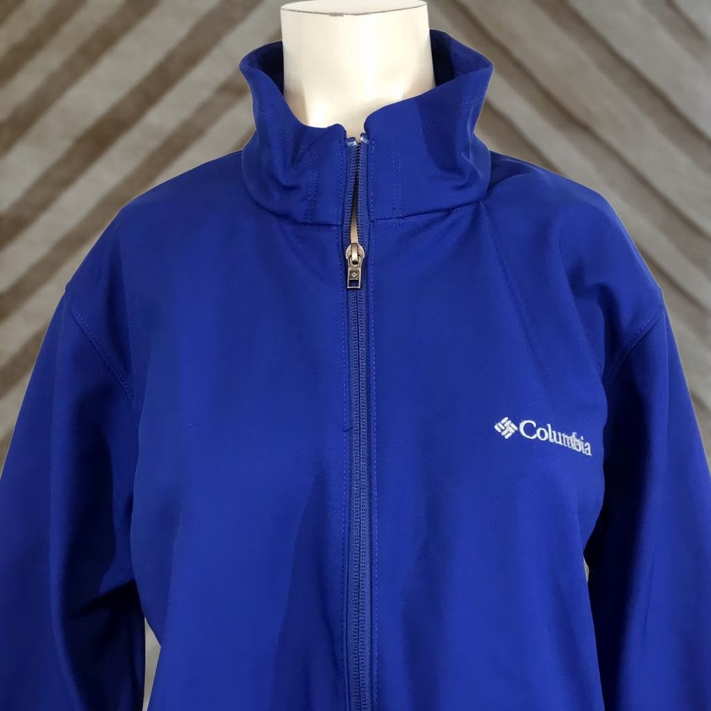 Vintage COLUMBIA Women's 1X Blue Full Zip Polyester Softshell Jacket Size XL / US 12-14 / IT 48-50 - 1 Thumbnail