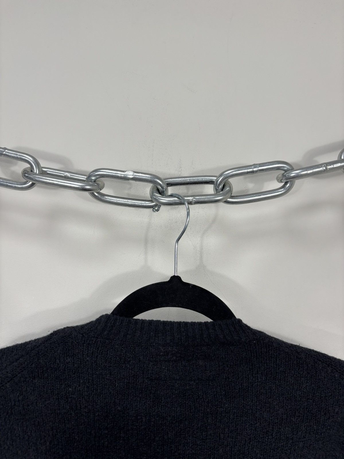 Allsaints AllSaints Men’s Olnar Crew Black/Grey Cotton Blend Sweater Size US L / EU 52-54 / 3 - 13 Thumbnail