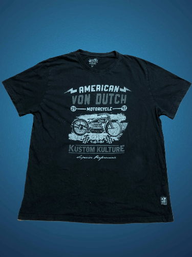 Von Dutch Vintage Von Dutch Big Motorcycle Print T-Shirt Size XL Size US XL / EU 56 / 4 - 1 Thumbnail