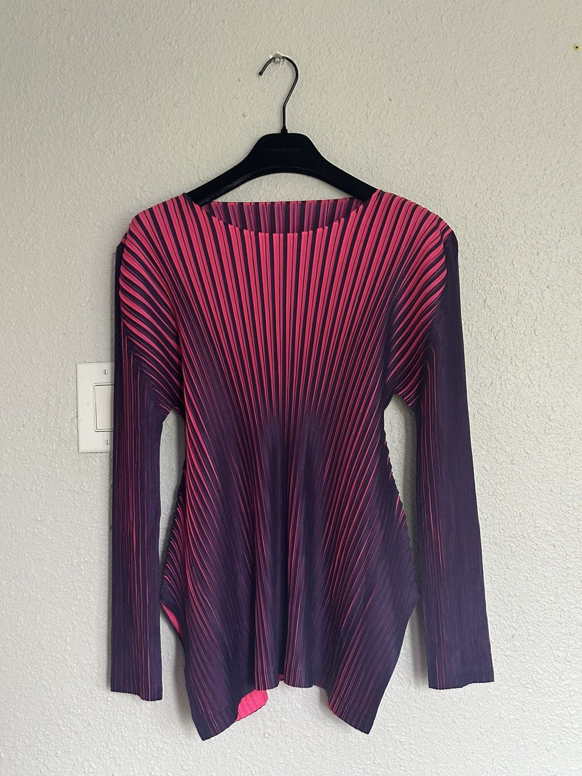 image of Issey Miyake Pleats Please Pleated Top in Pink, Men's (Size Medium)