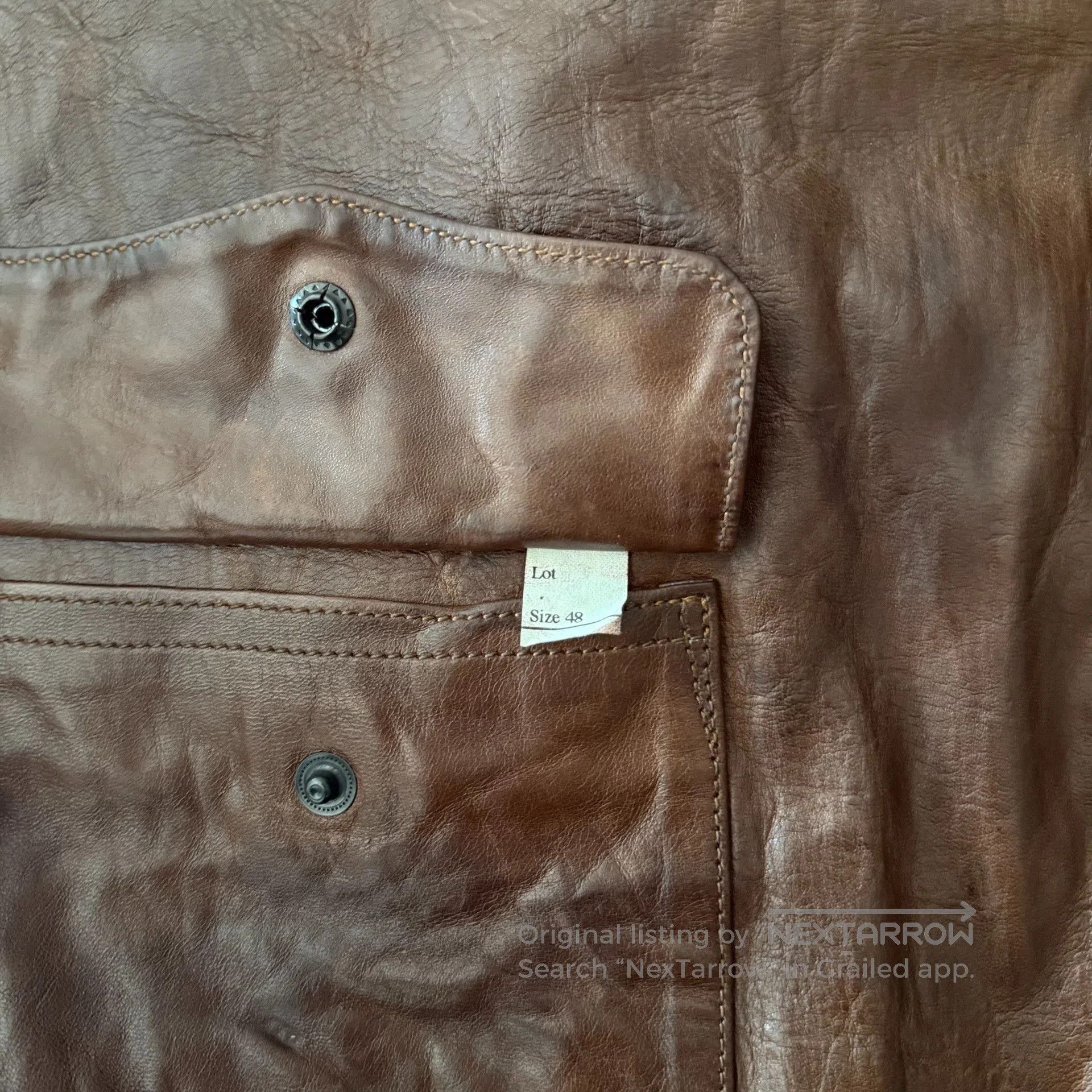Eastman Leather Clothing Eastman Vegan Horsehide A2 Flight Jacket. Size US M / EU 48-50 / 2 - 9 Thumbnail