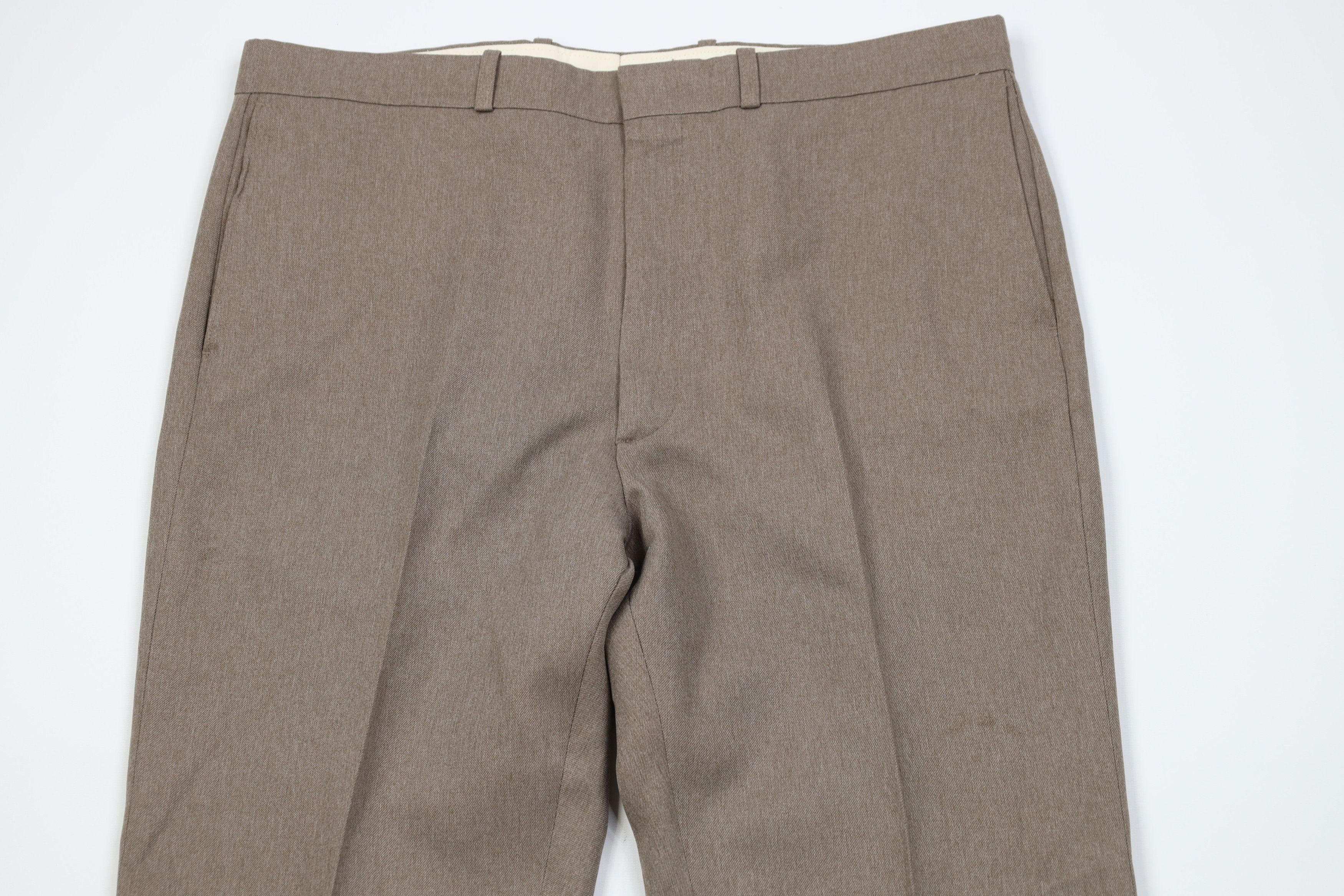 Vintage Vintage 70s Streetwear Flared Wide Leg Chino Pants Brown USA Size US 36 / EU 52 - 2 Thumbnail