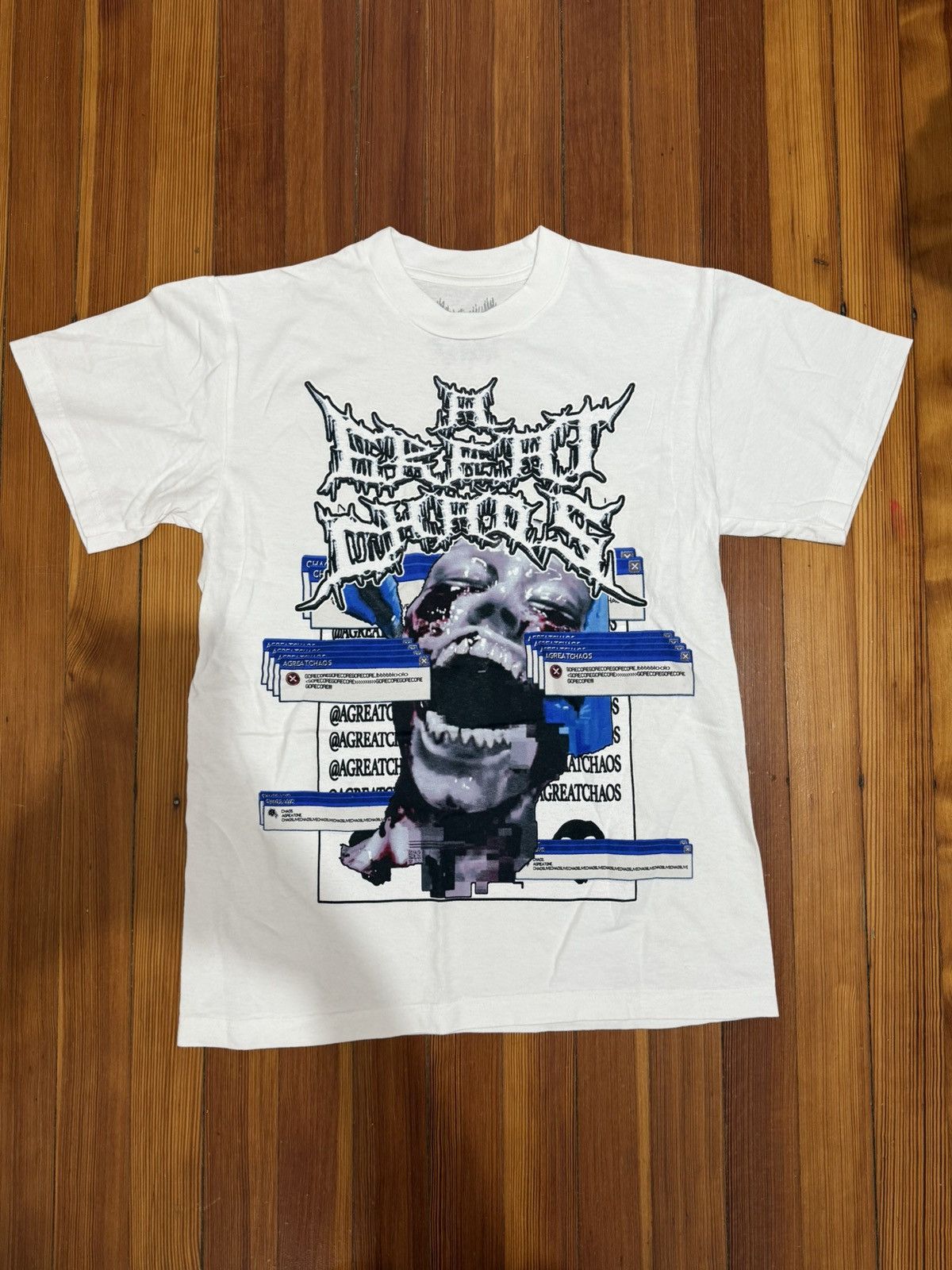 Ken Carson Chaos Error White Tee Size US S / EU 44-46 / 1 - 1 Thumbnail