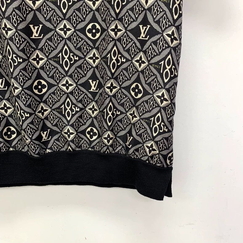 Louis Vuitton Louis Vuitton Black logo presbyopic printed sheep wool cre Size XS / US 0-2 / IT 36-38 - 4 Thumbnail