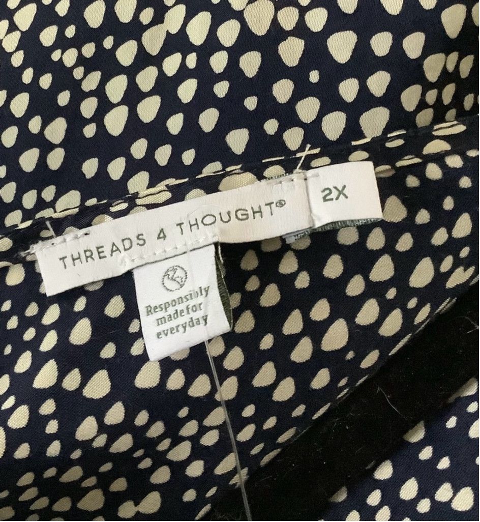 Threads 4 Thought Women's Threads 4 Thought Wrap Dress 2X blacK/White Size 3XL / US 20-22 - 10 Thumbnail