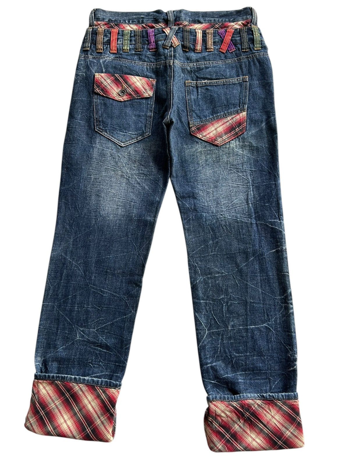Kapital Nylaus Double Waist Japanese Punk Bondage Grunge Denim Jeans Size US 33 - 11 Thumbnail