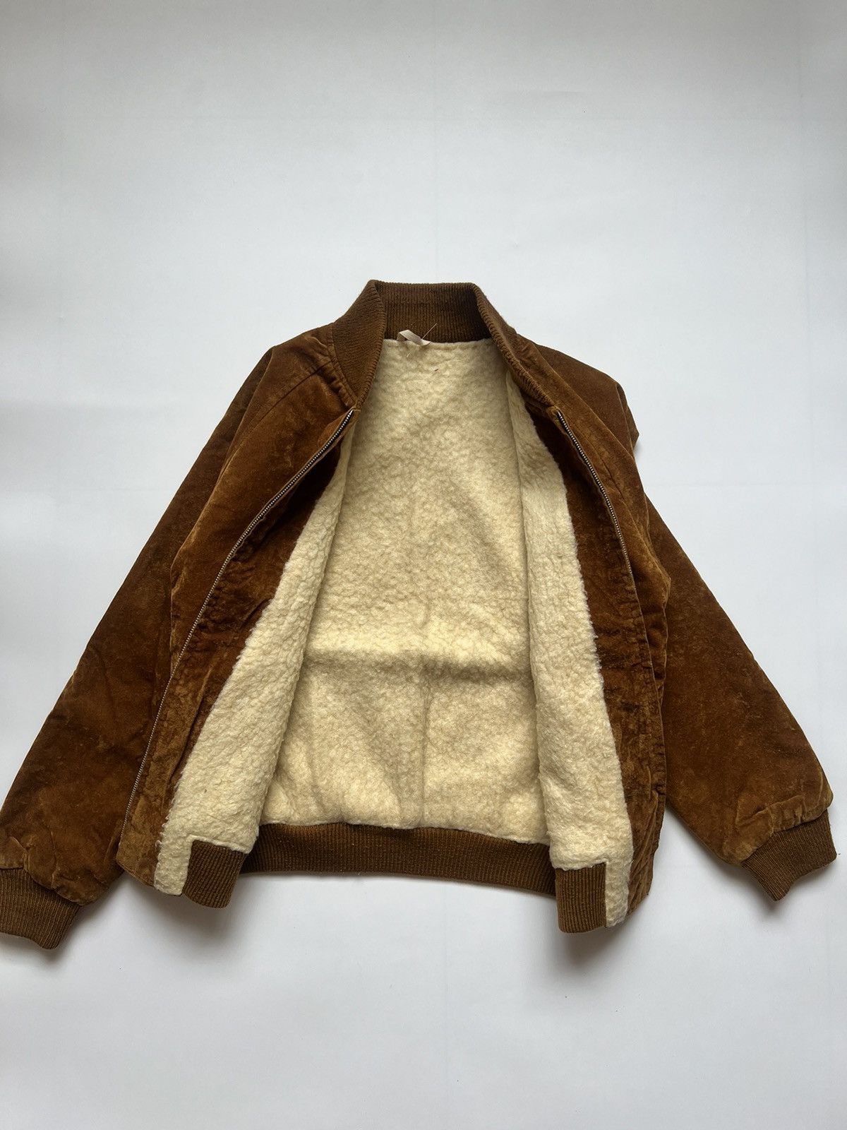 Japanese Brand Japanese Velvet Suede Bomber Jacket Size US M / EU 48-50 / 2 - 2 Thumbnail