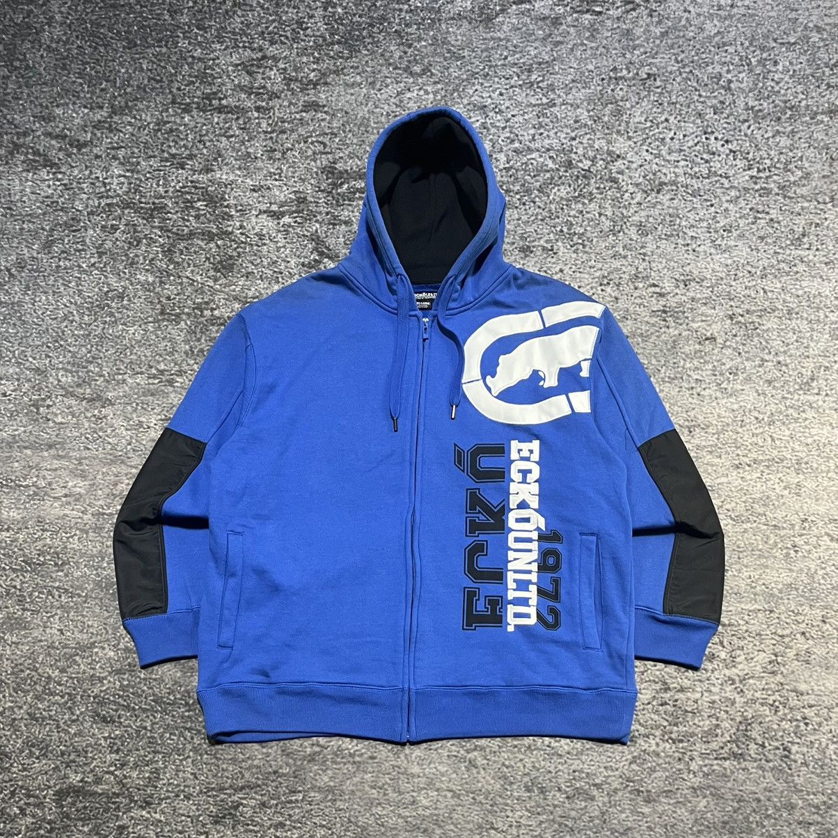Ecko Unltd. Vintage Y2K Ecko Unltd Logo Grunge Skater Zip Up Hoodie XXL Size US XXL / EU 58 / 5 - 1 Thumbnail