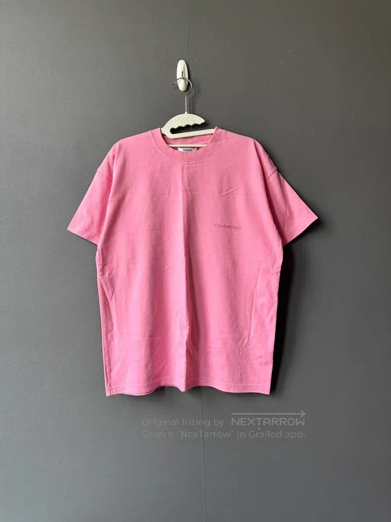 Balenciaga Balenciaga Pink Embroidered Logo Short Sleeve Size US XS / EU 42 / 0 - 1 Thumbnail