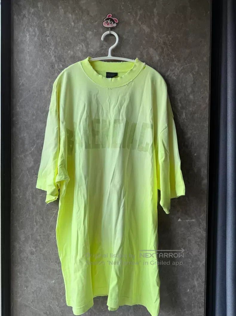 Balenciaga Balenciaga Yellow Tape Short Sleeve M Size US M / EU 48-50 / 2 - 2 Thumbnail