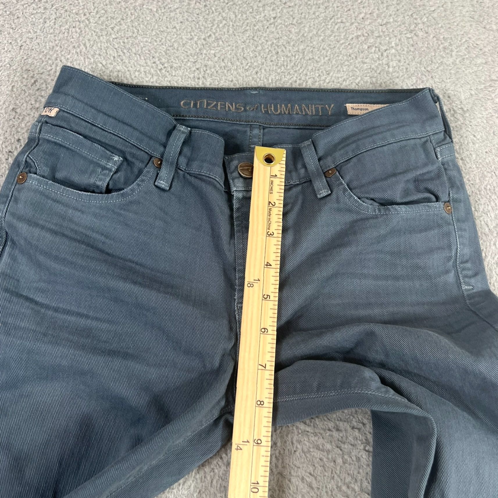 Citizens Of Humanity Vintage Yes Citizens of Humanity Jeans Womens 25 Thompson Skinny Mid-Rise Denim Teal 28x30 Blue Size 42" / US 20 - 4 Thumbnail