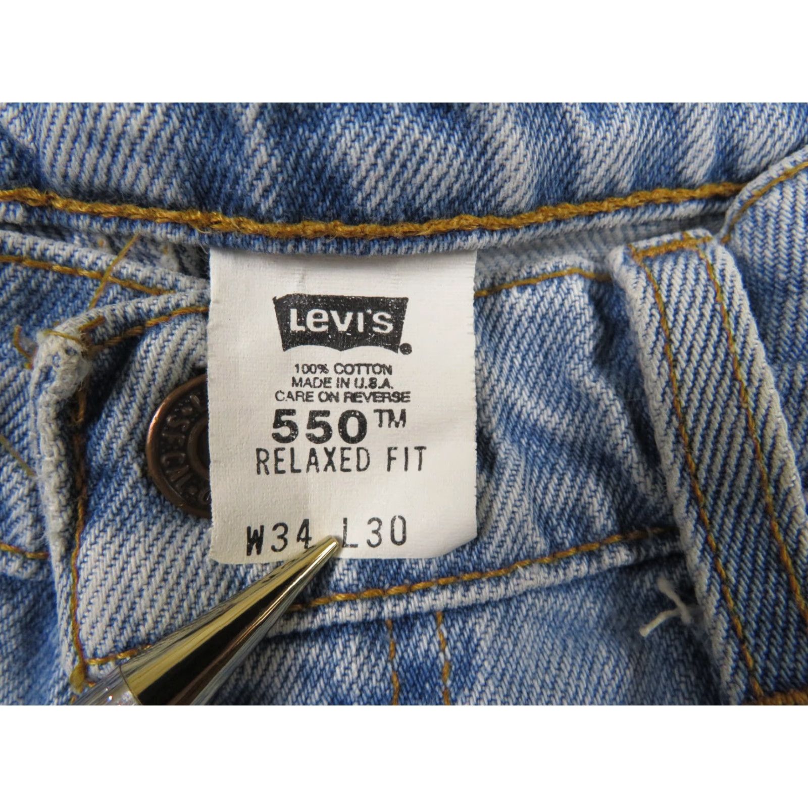 Levi's VINTAGE Levis 550 Relaxed Fit Jeans 34X30 USA Made 1997 stonewashed Size US 34 / EU 50 - 5 Thumbnail