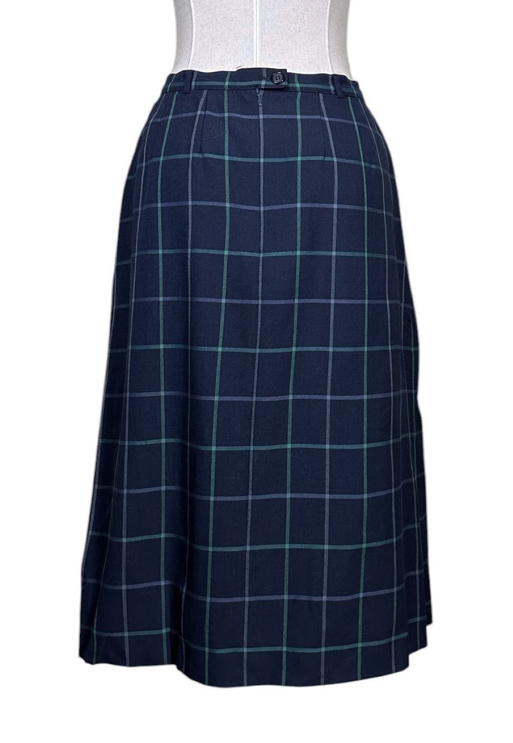 Burberry Vintage Burberry's Blue Wool Skirt Gingham Size 27" / US 4 / IT 40 - 6 Thumbnail