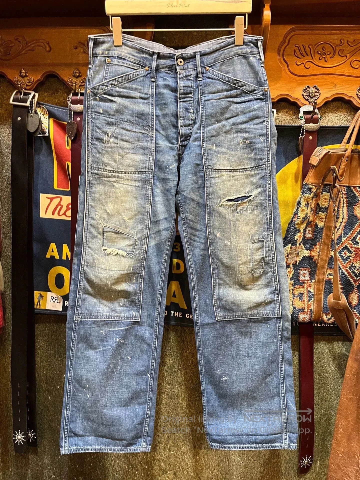 rrl vintage patchwork work pants.