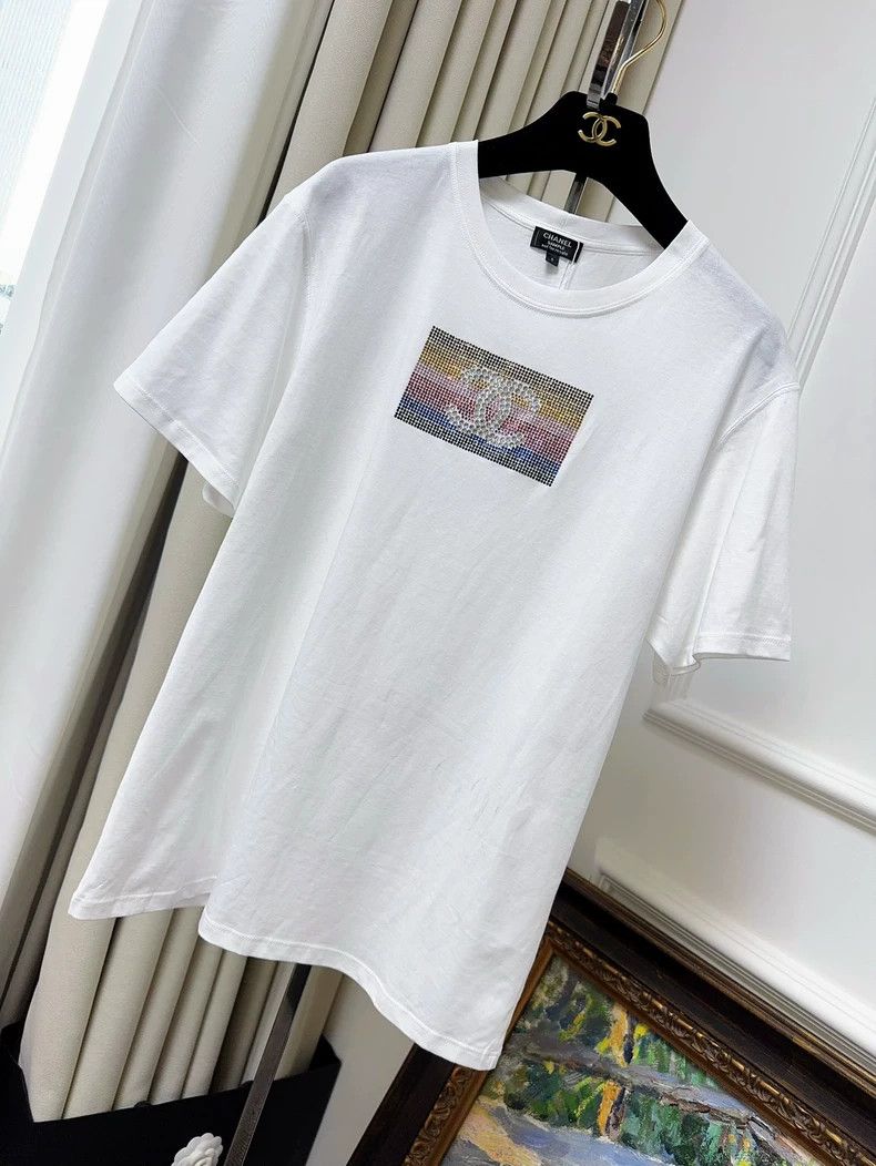 Chanel Chanel 24C vacation series white short-sleeved double C di Size S / US 4 / IT 40 - 1 Thumbnail