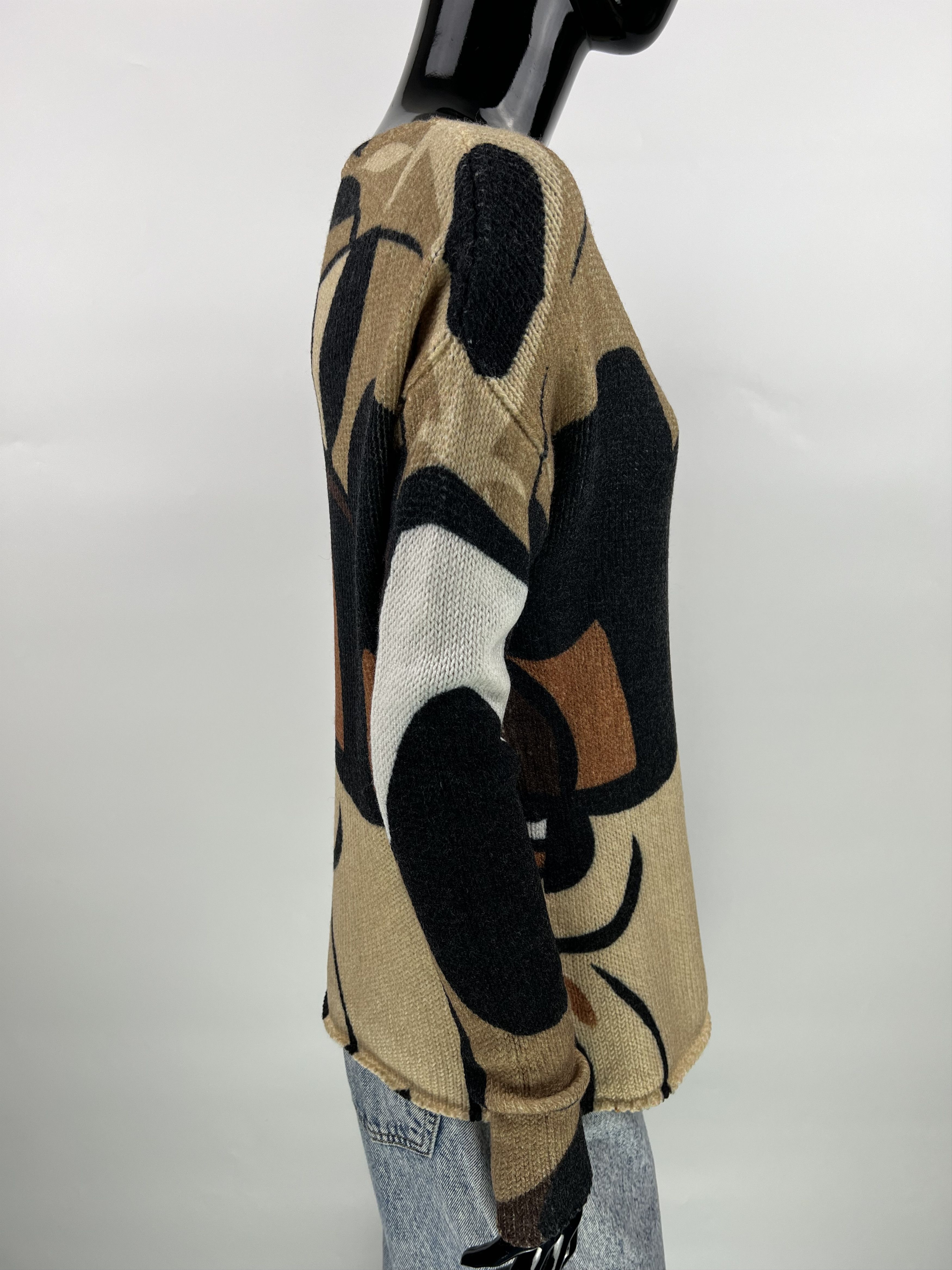 Designer Princess Goes Hollywood Multi Full Print Wool Sweater Size S Size S / US 4 / IT 40 - 2 Thumbnail