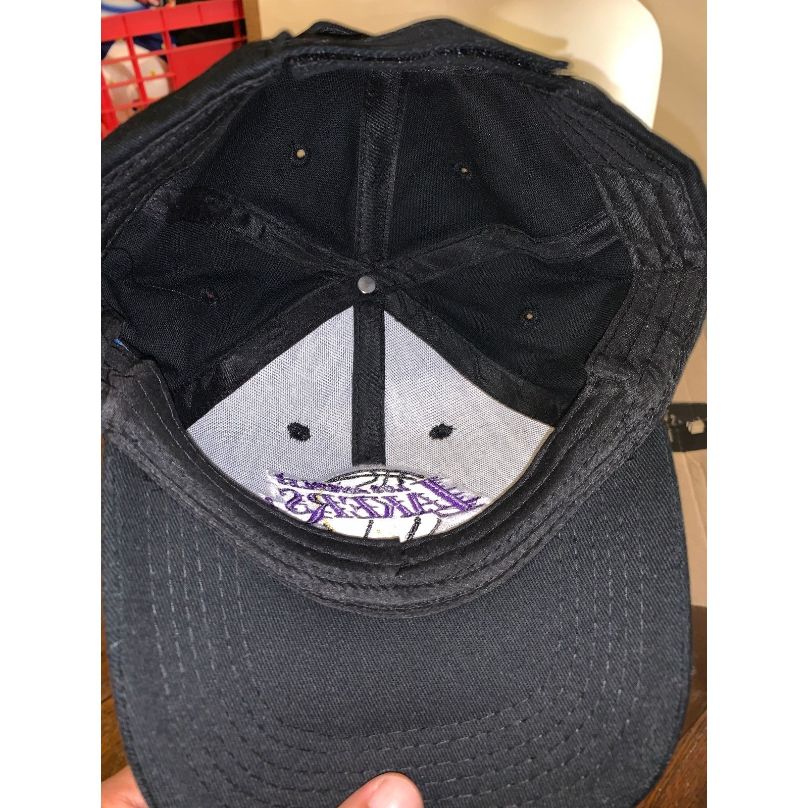 NBA Los Angeles Lakers Hat Black Adjustable Strapback NBA Cap Size ONE SIZE - 5 Thumbnail