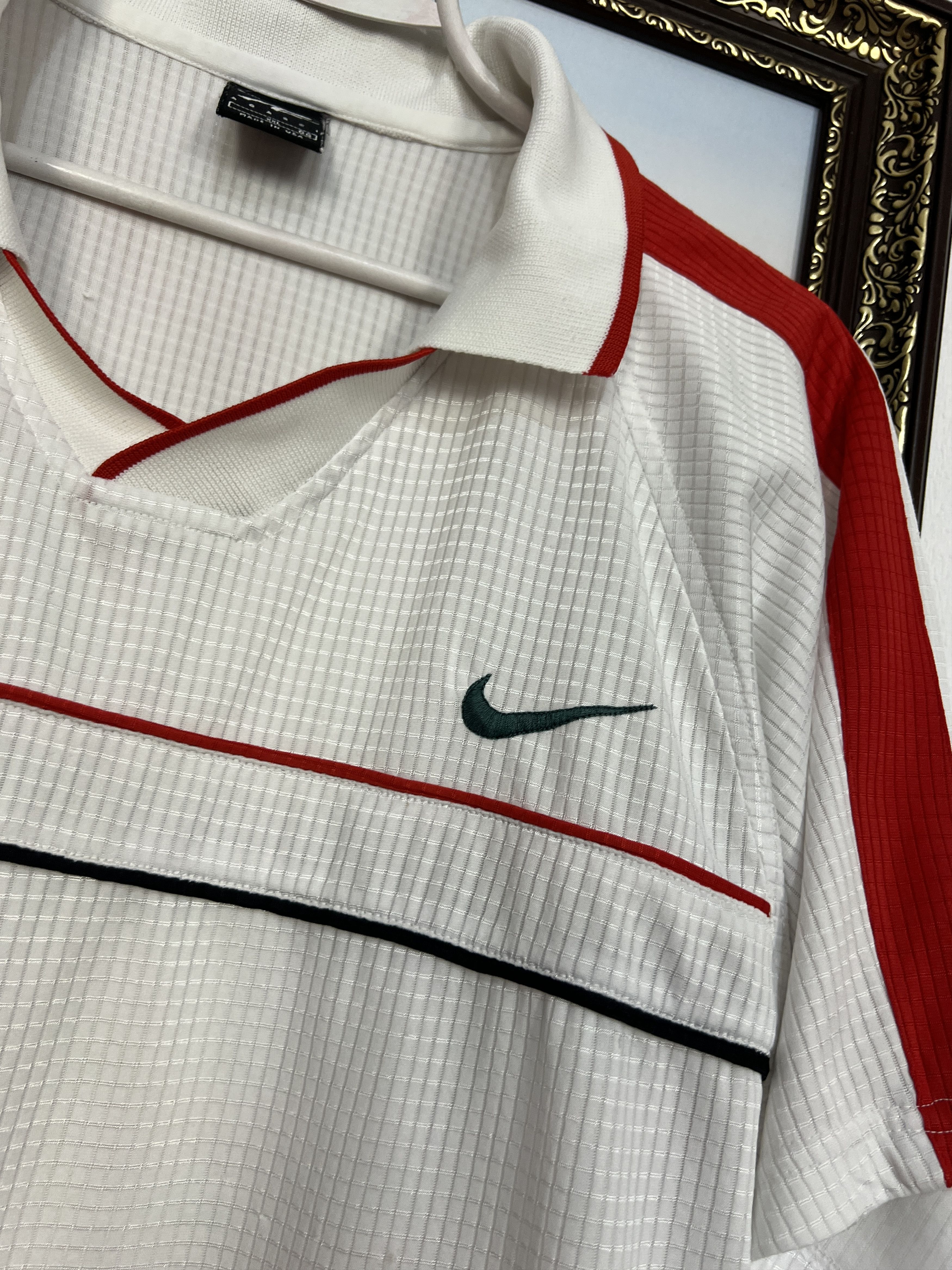 Nike Vintage 2000's Andre Agassi Tennis Polo Shirt Trikot Jersey Size US XL / EU 56 / 4 - 4 Thumbnail