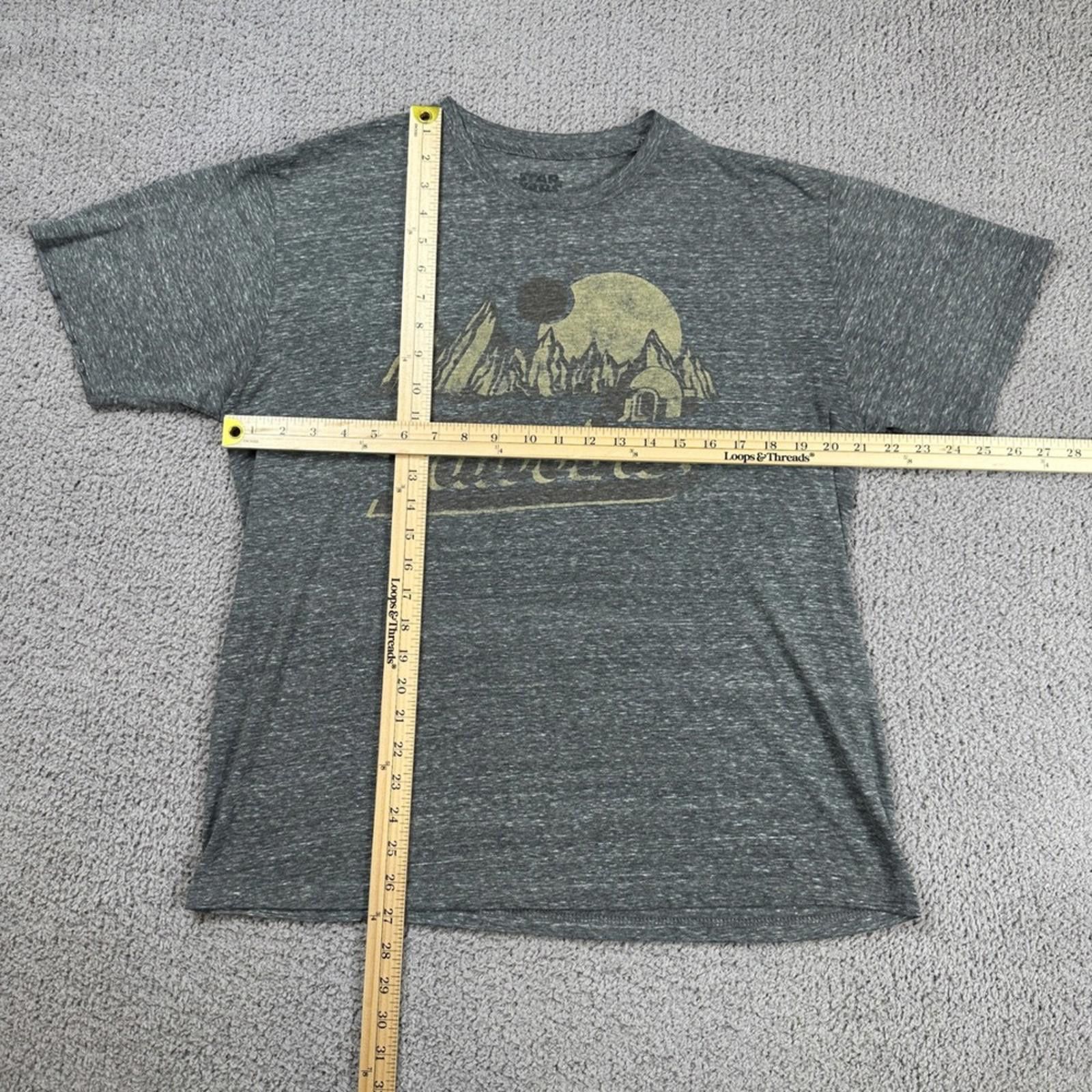 Star Wars Star Wars Tatooine Graphic T Shirt Mens Large Gray Movie Size US XL / EU 56 / 4 - 2 Thumbnail