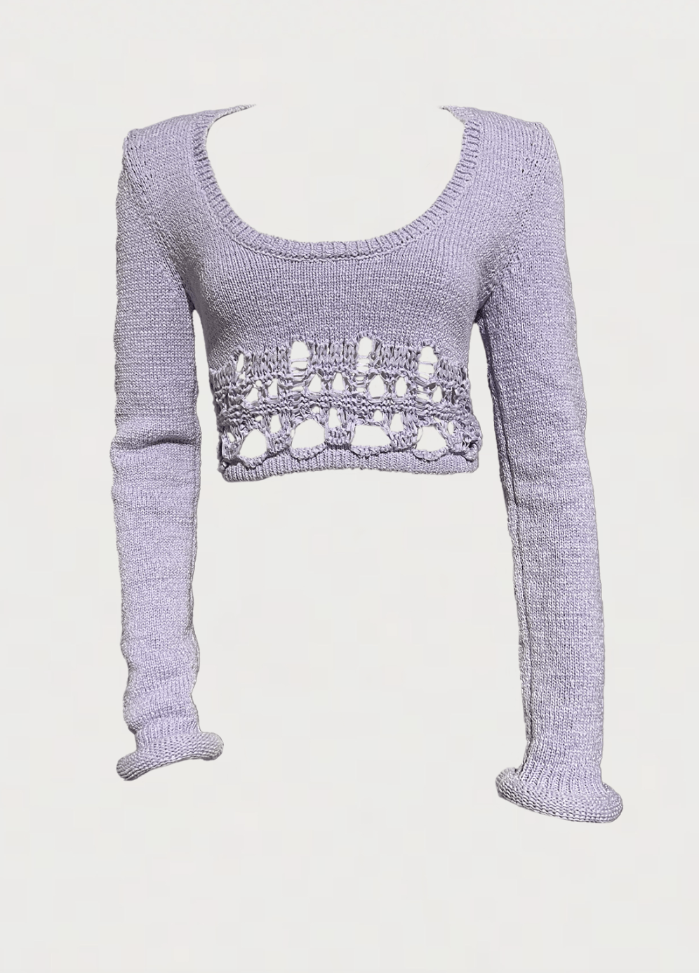 Christopher Esber Crochet Long Sleeve Crop Top Size XXS / US 00 / IT 34 - 1 Thumbnail