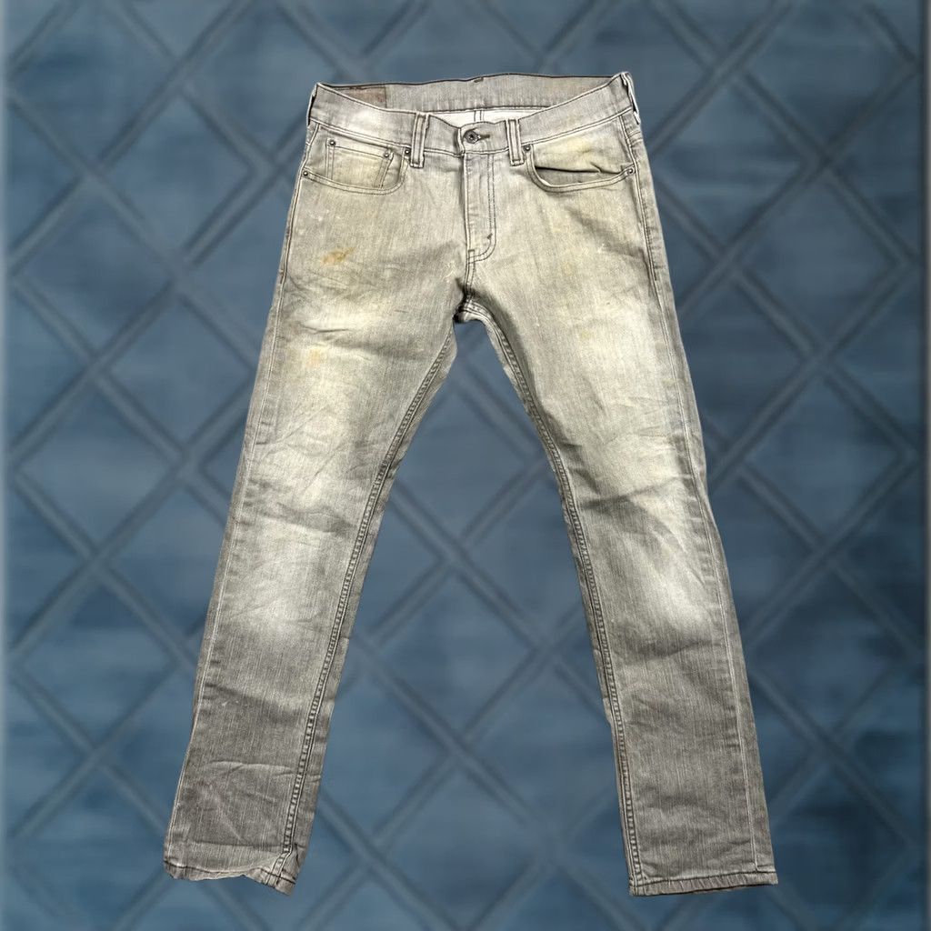 Levi's VINTAGE Levi's 511 Jeans Slim Straight 32x30 Gray Men's Distressed Stained 5-Pocket Denim Cotton Regular Rise Mid Size US 32 / EU 48 - 1 Thumbnail
