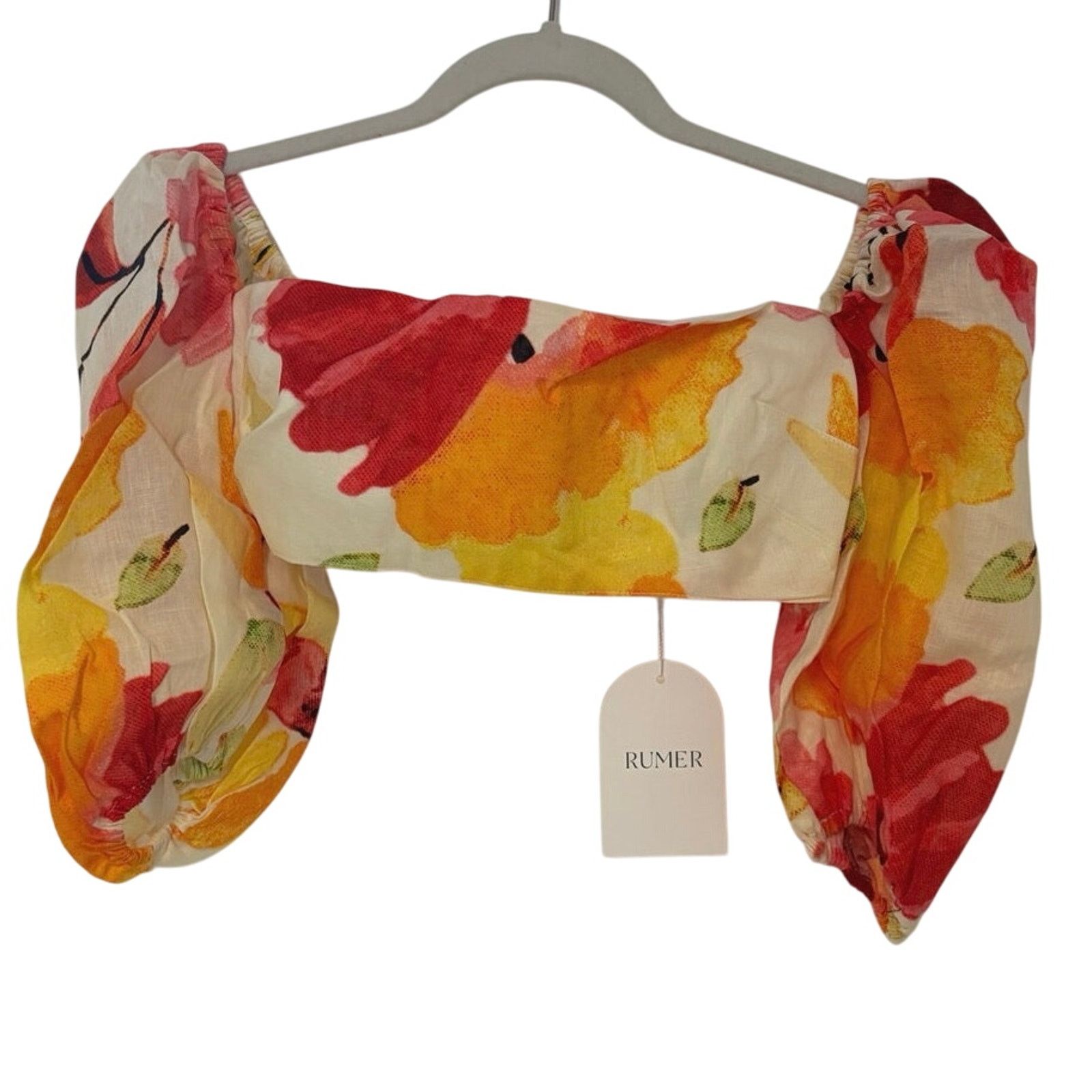 REVOLVE NWT RUMER Camille Sunshine Crop Top Watercolor Floral XXS Size XXS / US 00 / IT 34 - 2 Thumbnail