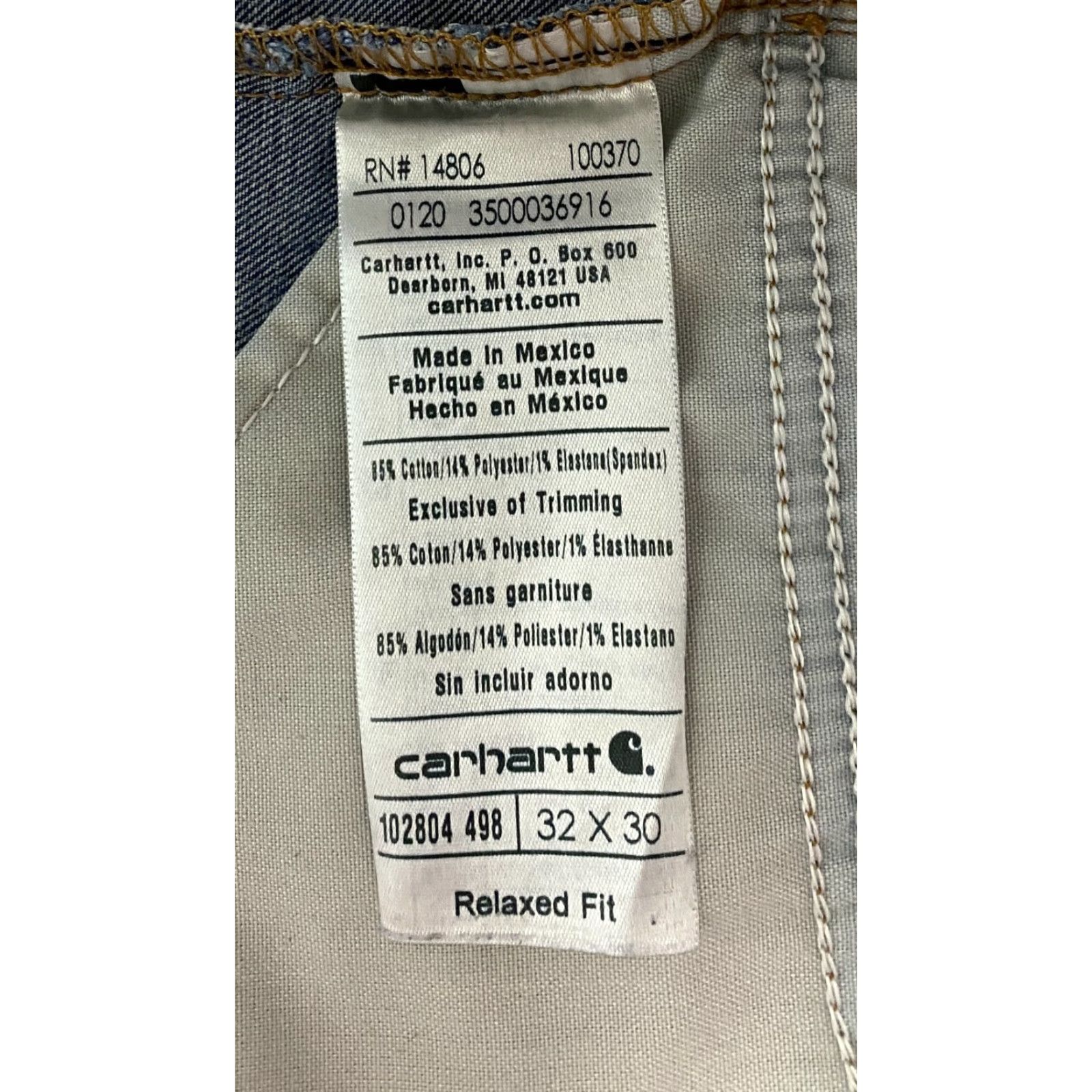 Carhartt VINTAGE Carhartt Rugged Flex Relaxed Fit Men's Jeans Size 32×30 Blue Straight Size US 32 / EU 48 - 6 Thumbnail