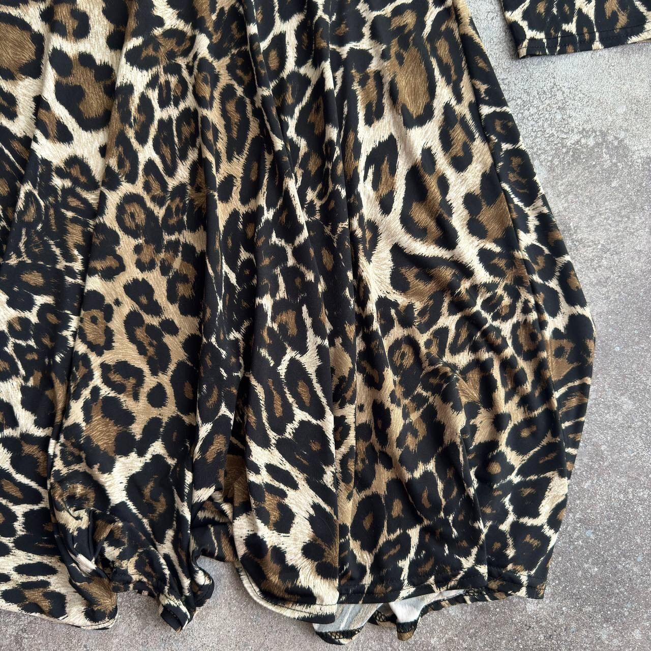 Hysteric Glamour × Vintage Morgan de Toi Leopard Printed Glam Belted Long Sleeve Dress Size S / US 4 / IT 40 - 7 Thumbnail