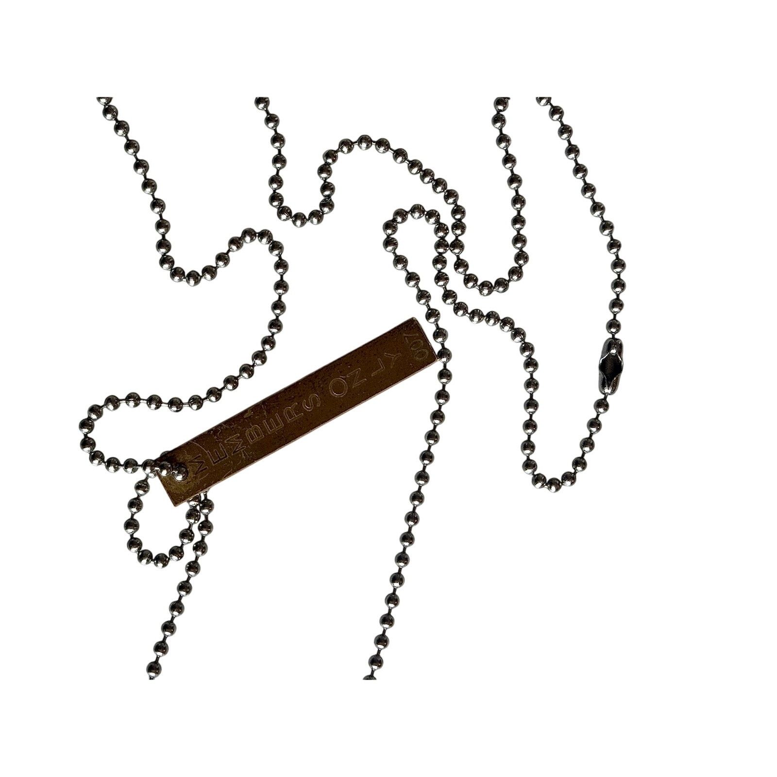 Members Only Members Only Bar Tag Double-Strand Ball Chain Necklace Size ONE SIZE - 5 Thumbnail