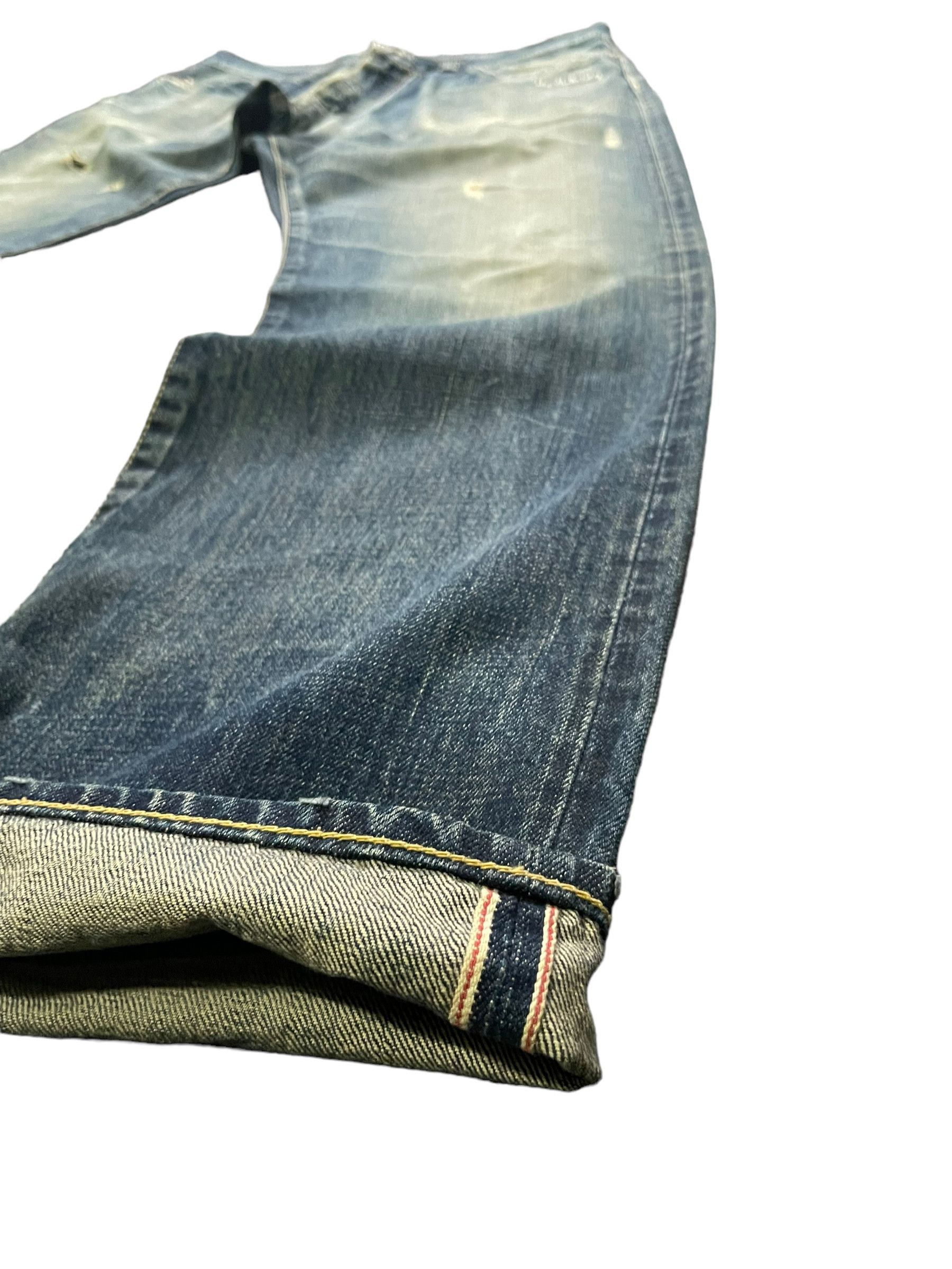 Japanese Brand Vintage Subciety Selvedge Distresed Denim Size US 34 / EU 50 - 2 Thumbnail