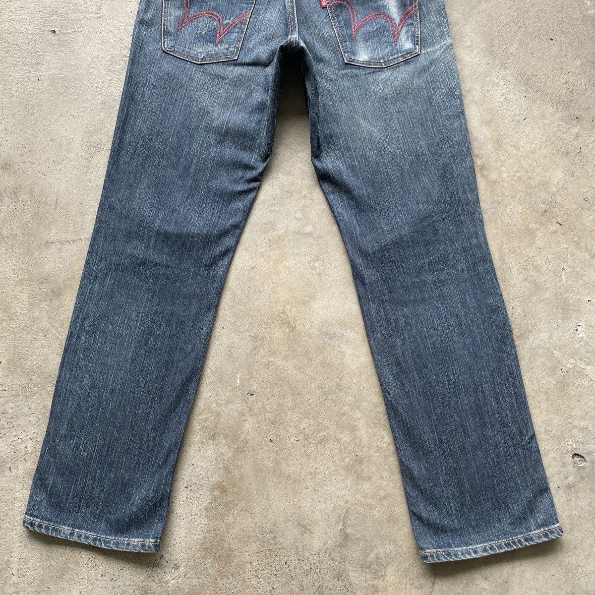 Edwin × Jean × Vintage Vintage Edwin Blue Trip Faded Denim Jeans Pants W31x33 Size US 31 - 12 Thumbnail