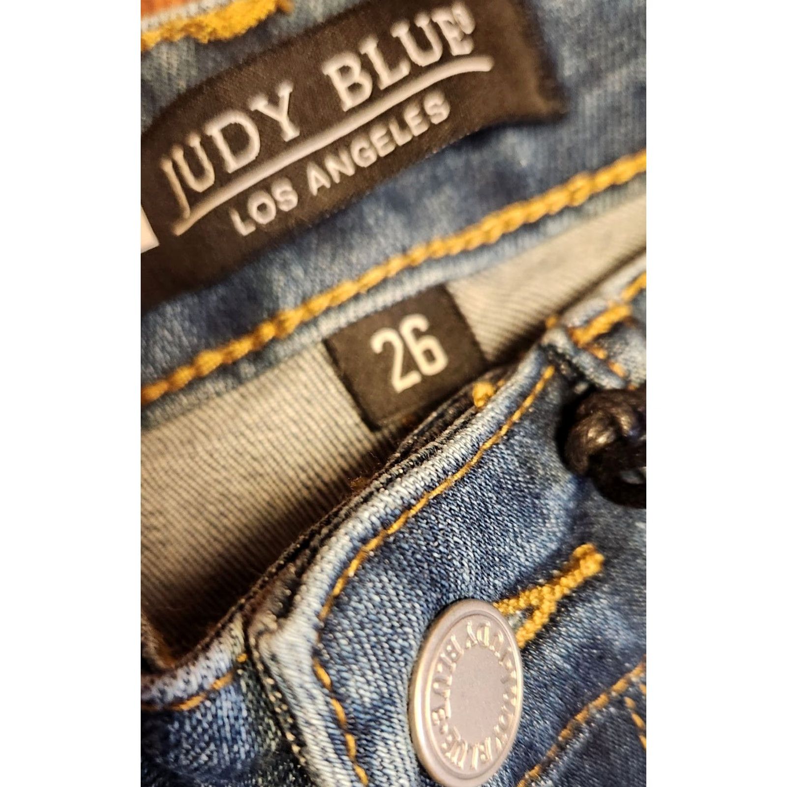 Denime JUDY BLUE Jeans Women's 26x26 Blue Relaxed Fit Mid Rise Stretch Denim Pants NWT Jeans Size 26" / US 2 / IT 38 - 5 Thumbnail