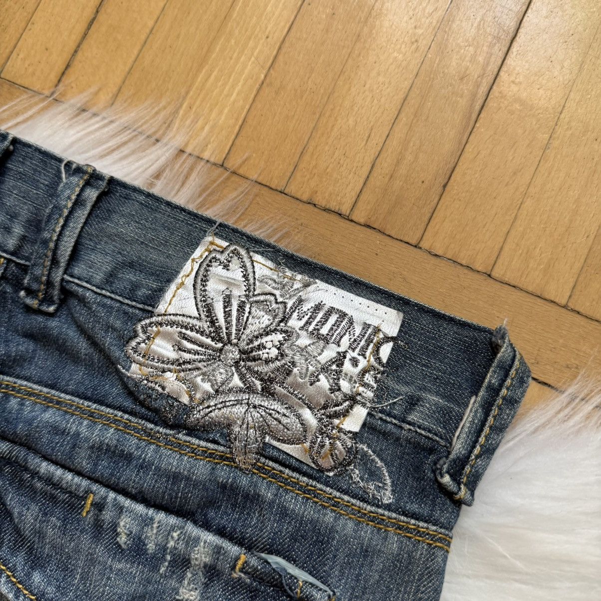 If Six Was Nine 📌Vintage Y2K Monica’s Low Rise Distress Washed Jeans Size 30" / US 8 / IT 44 - 5 Thumbnail