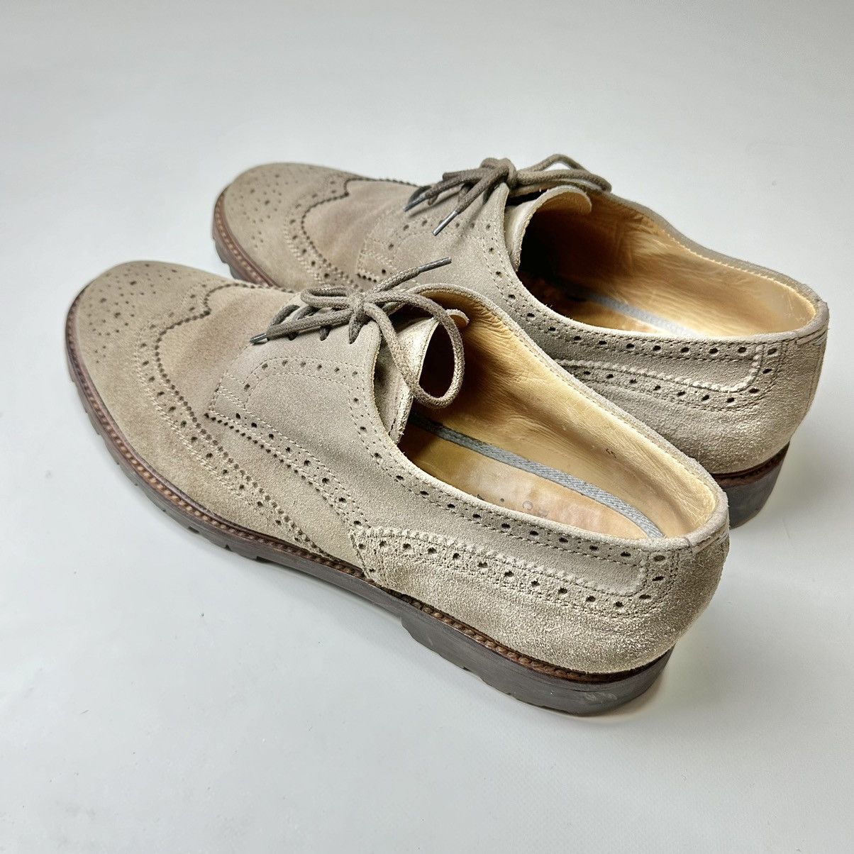 Brunello Cucinelli Brunello Cucinelli Suede Brogues Light brown Size US 12 / EU 45 - 14 Thumbnail