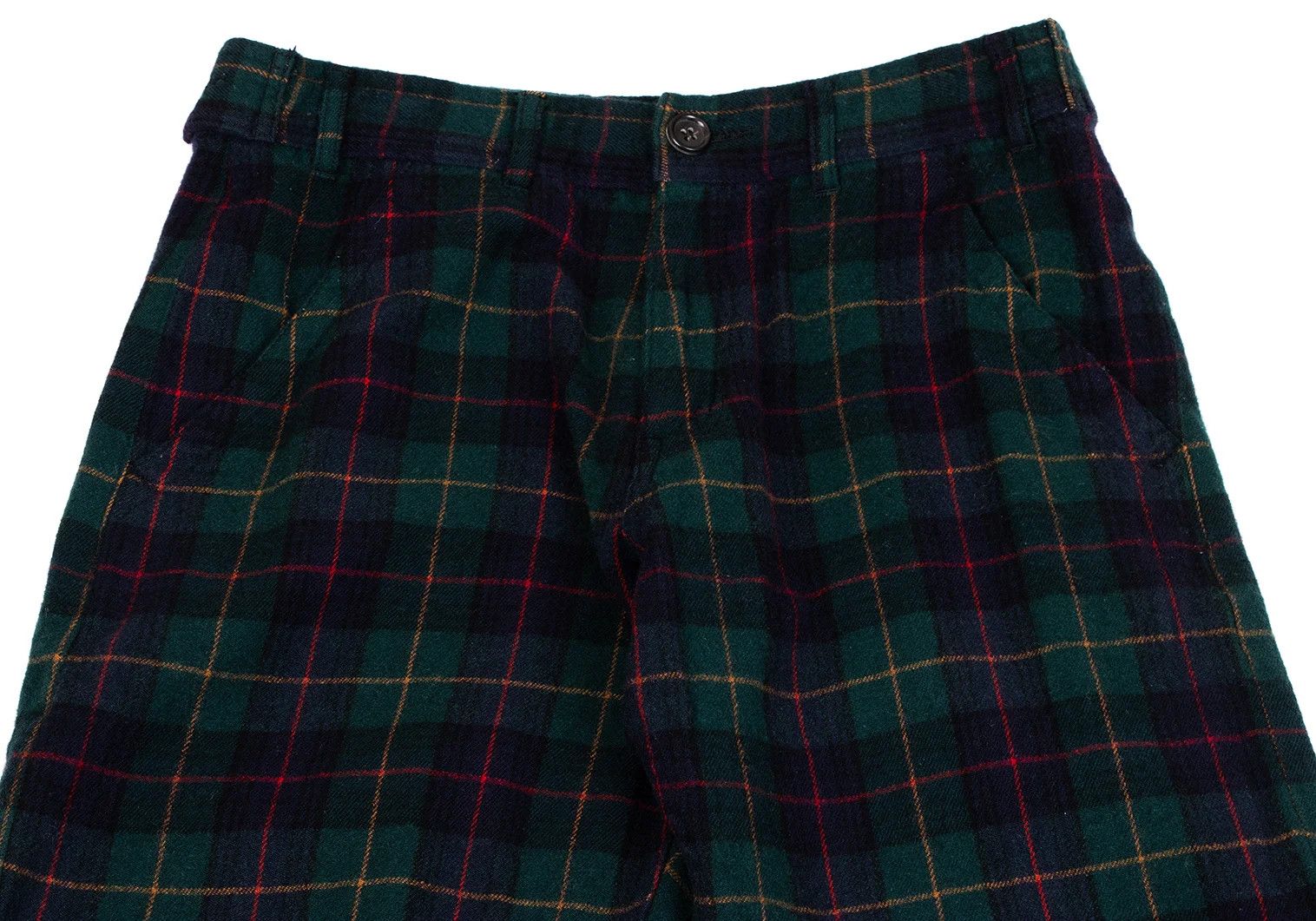 Comme des Garcons Homme Plus Tartan Check Wool Nylon Pants in Deep Blue Green XS Size US 30 / EU 46 - 2 Thumbnail