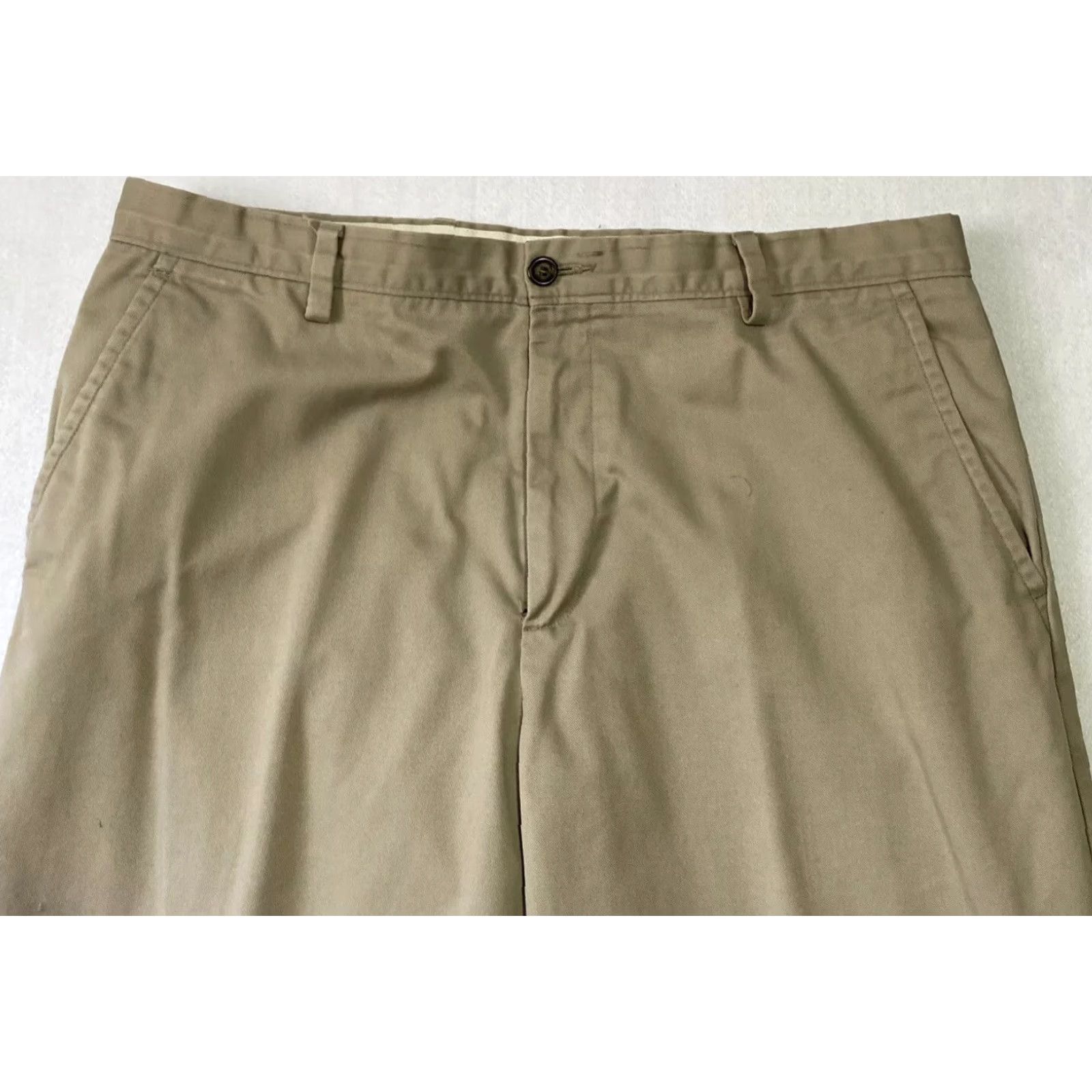 Dockers VINTAGE Dockers Pants Mens 38x34 Straight Fit Flat Front Dark Tan Casual / 26-12 Size US 38 / EU 54 - 3 Thumbnail