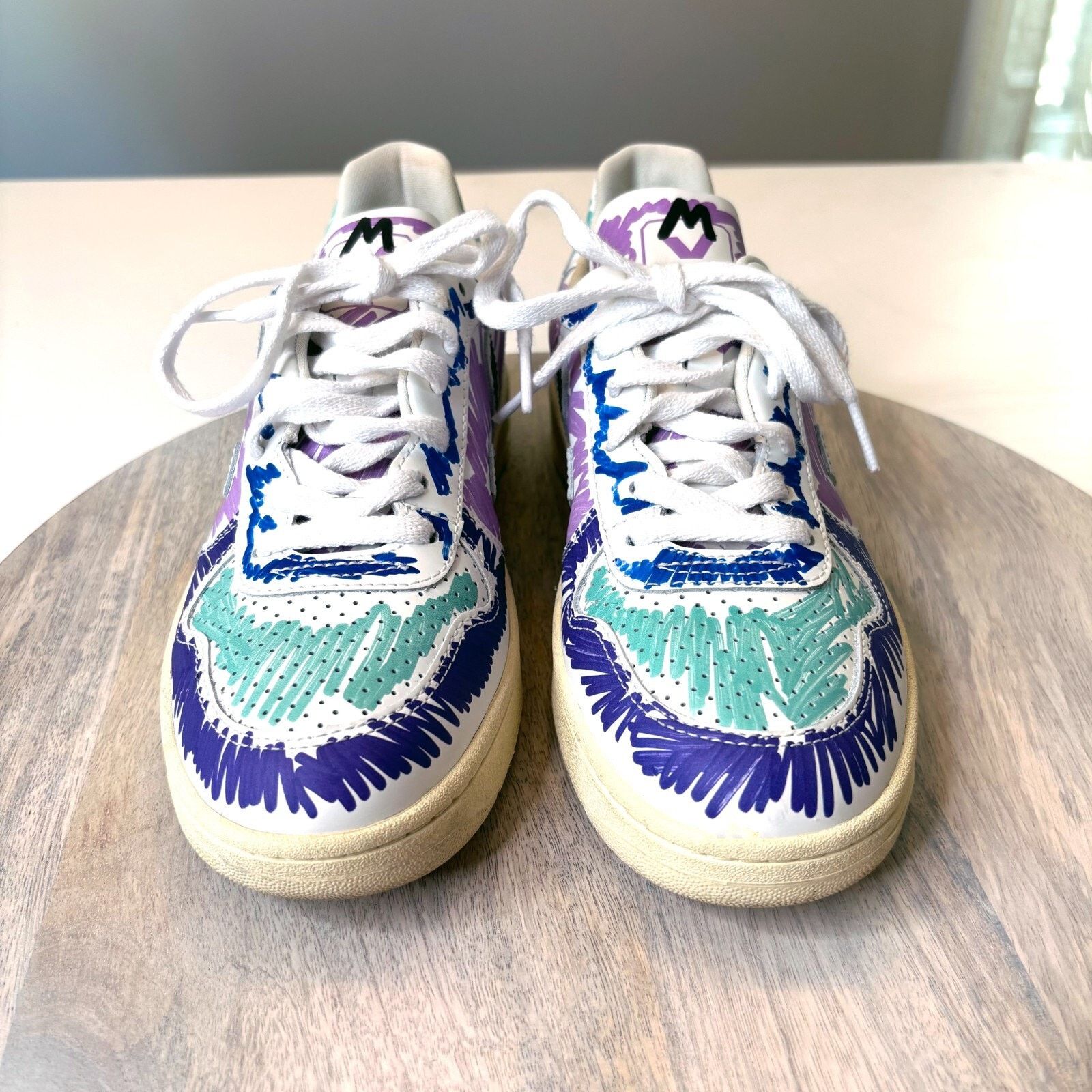 Veja Veja V-10 Leather X Marni Orchid Black Sneakers US Size 8 Size US 8 / IT 38 - 7 Thumbnail