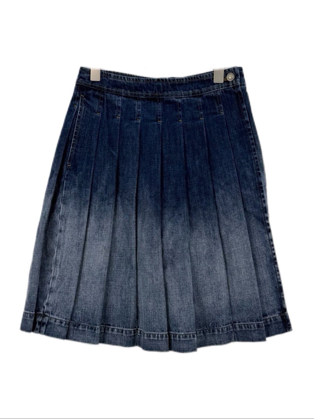 Dior Christian Dior Pleated Denim Skirt Size 34 Size 25" / US 0 / IT 36 - 1 Thumbnail