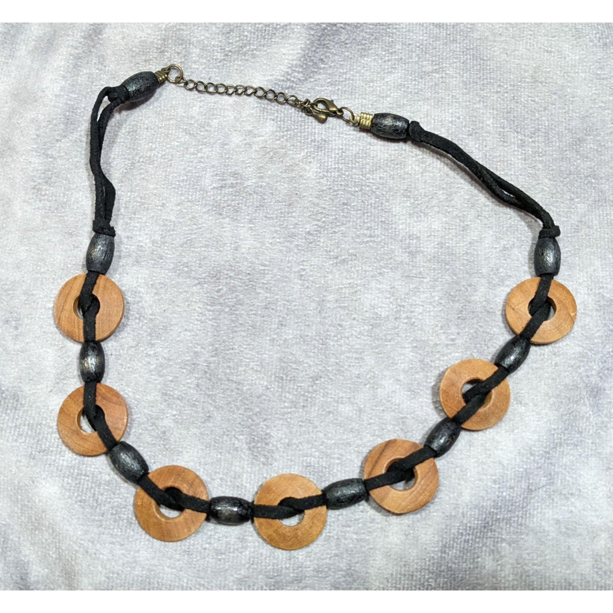 Other Bohemian Wooden Disc Brown And Black Necklace Size ONE SIZE - 5 Thumbnail