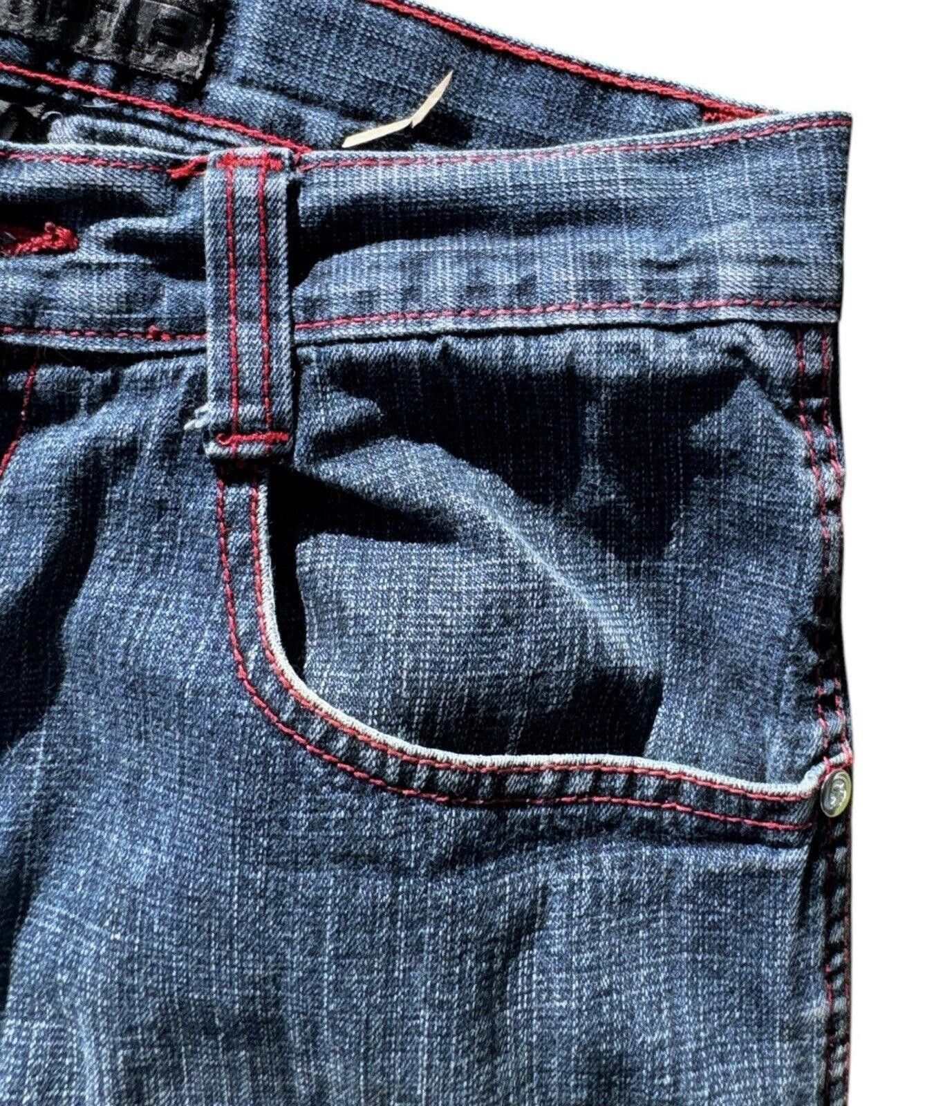 Southpole SouthPole Red Stitching Skater Y2K Baggy Grunge Jeans 32x32 Size US 32 / EU 48 - 6 Thumbnail