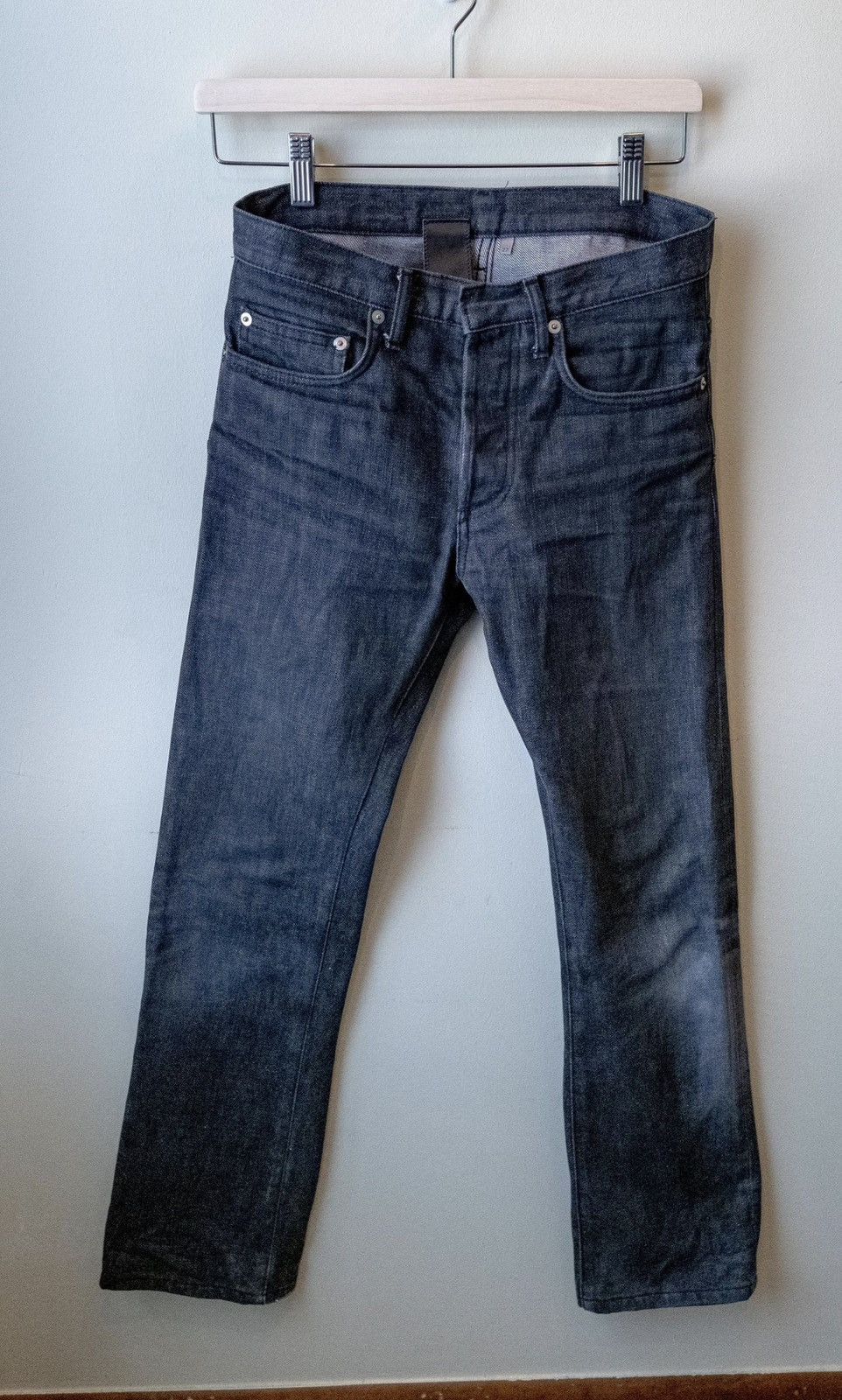Dior AW05 21cm Hedi Black Denim Size US 27 - 1 Thumbnail