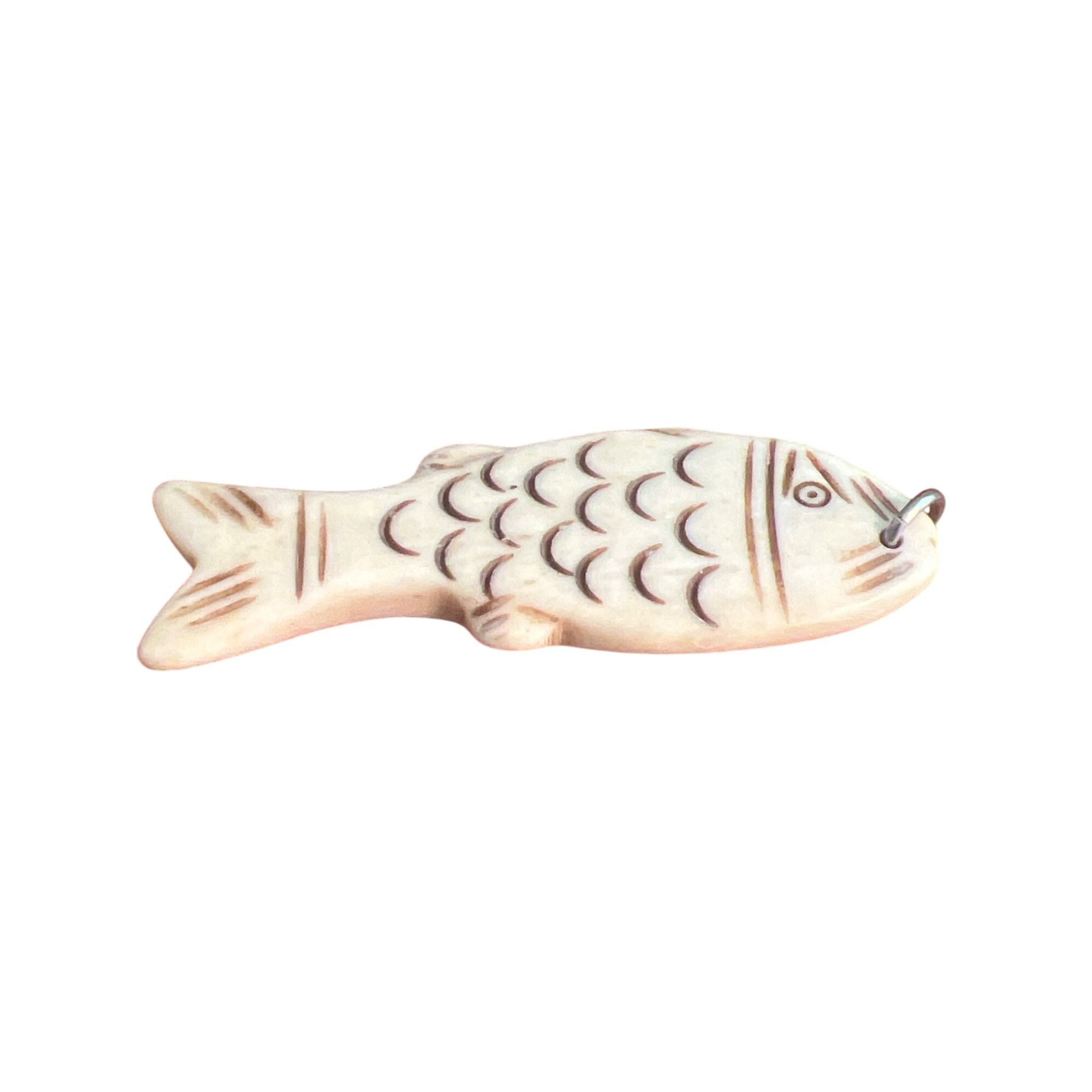 Other Vintage Lot of 2 Carved Jade Stone Koi Fish Pendants Circula Size ONE SIZE - 5 Thumbnail