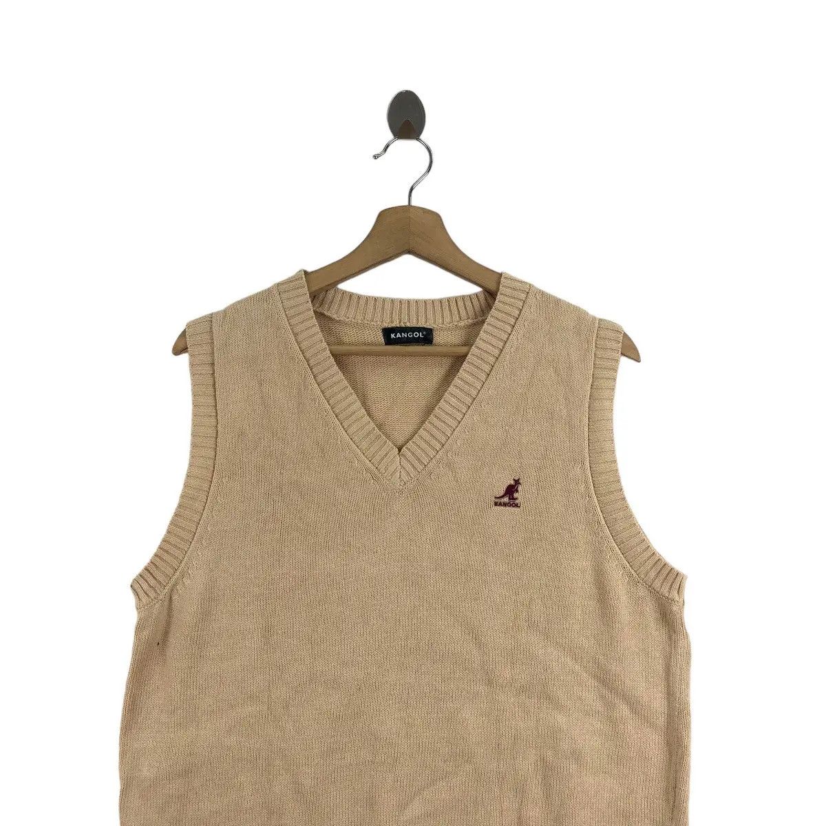 Kangol KANGOL UNITED KINGDOM Small Logo Knitwear Tank Top Sweater Size L / US 10 / IT 46 - 2 Thumbnail