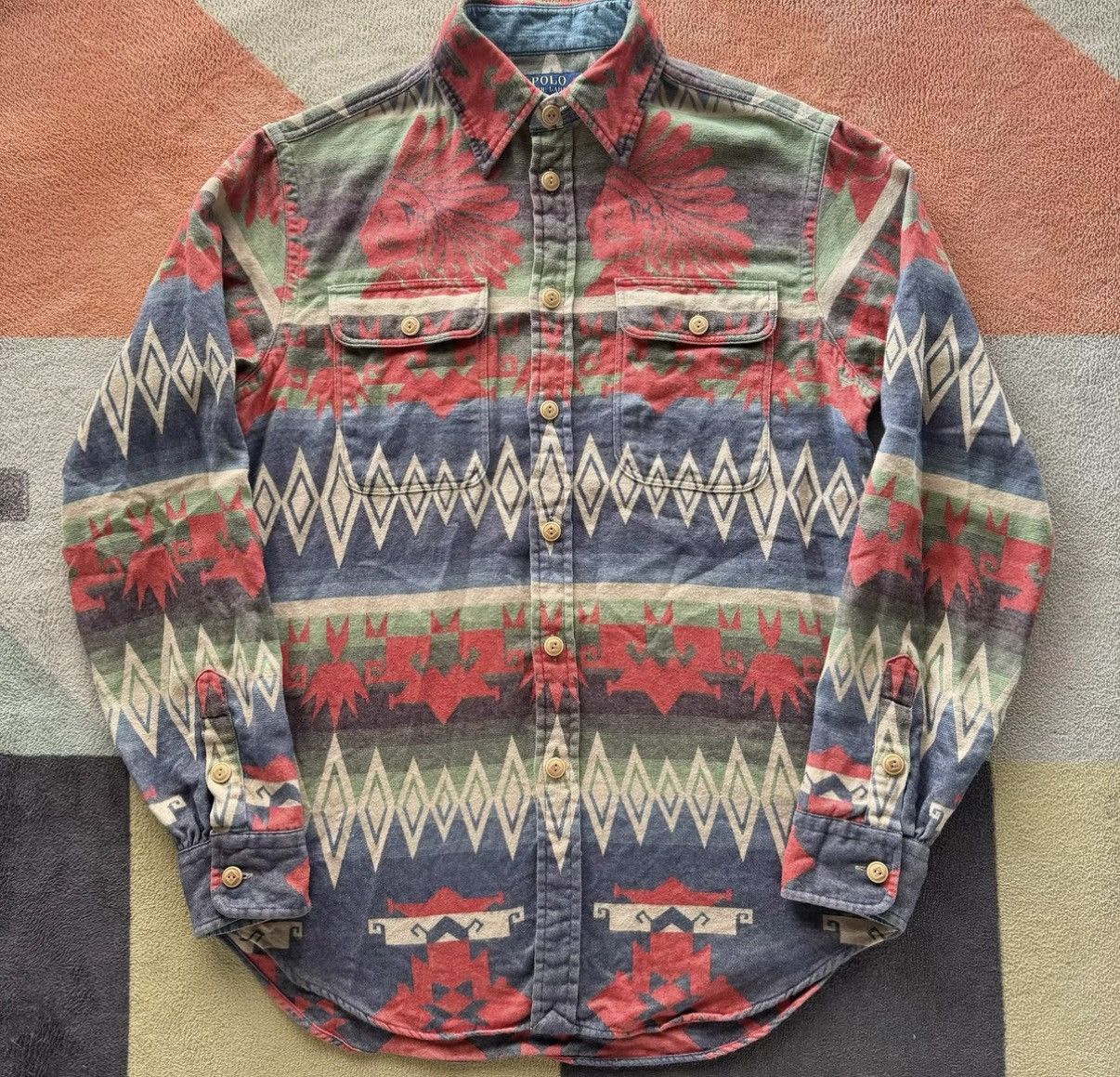 Polo Ralph Lauren Ralph Lauren Polo RL Native Southwest Style Shirt K22 Size US S / EU 44-46 / 1 - 1 Thumbnail