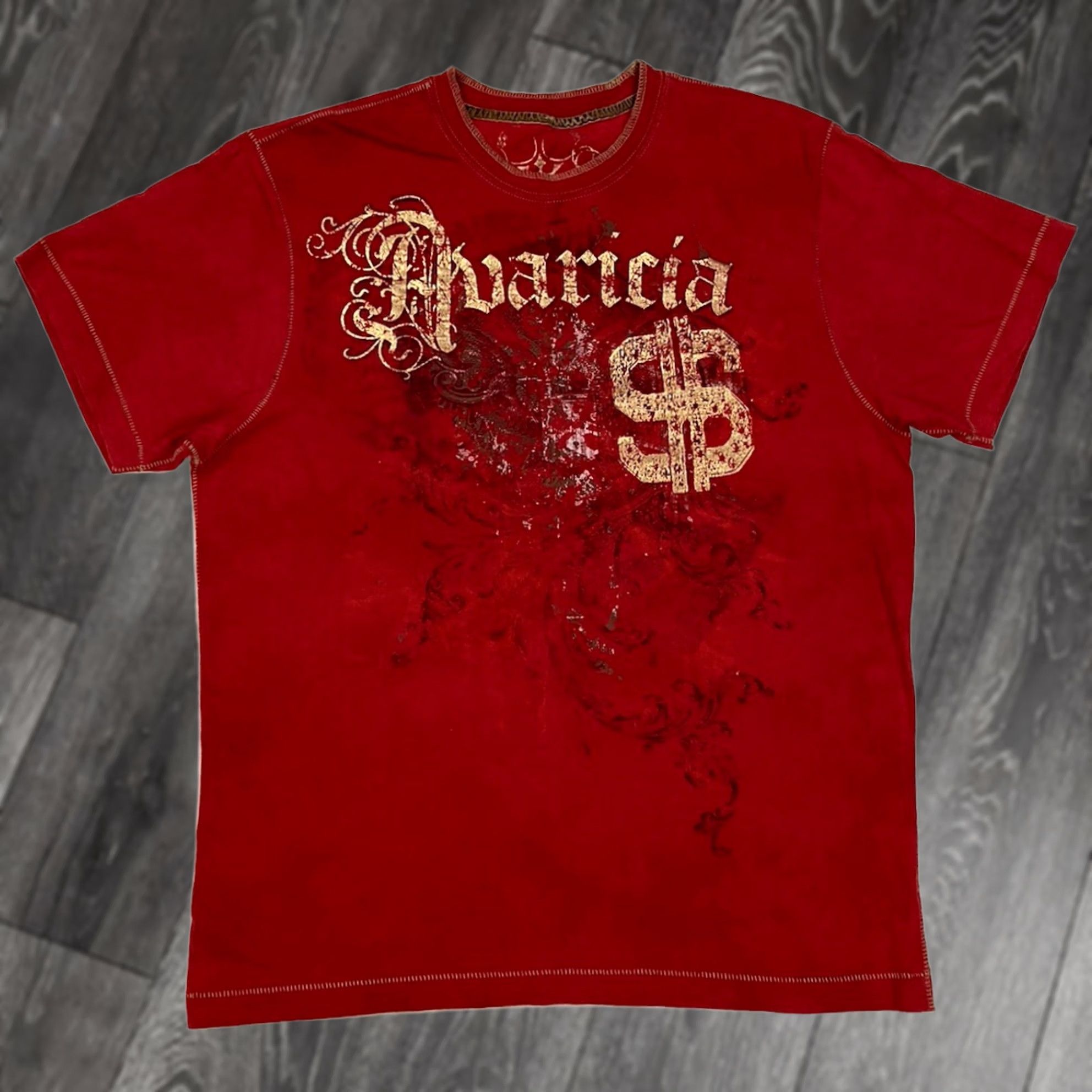 Imperial VINTAGE Imperio Money Sign Graphic T-shirt Men L Red Short Sleeve Crew Neck Cotton Logo T-Shirt Size US L / EU 52-54 / 3 - 1 Thumbnail