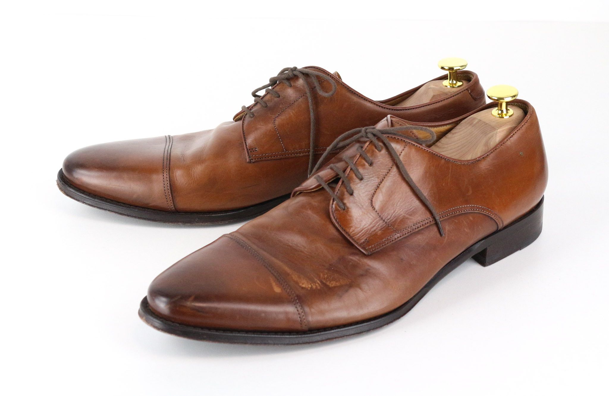 Suitsupply EU45 Brown Leather Laced Low-Top 72745 Size US 12 / EU 45 - 5 Thumbnail