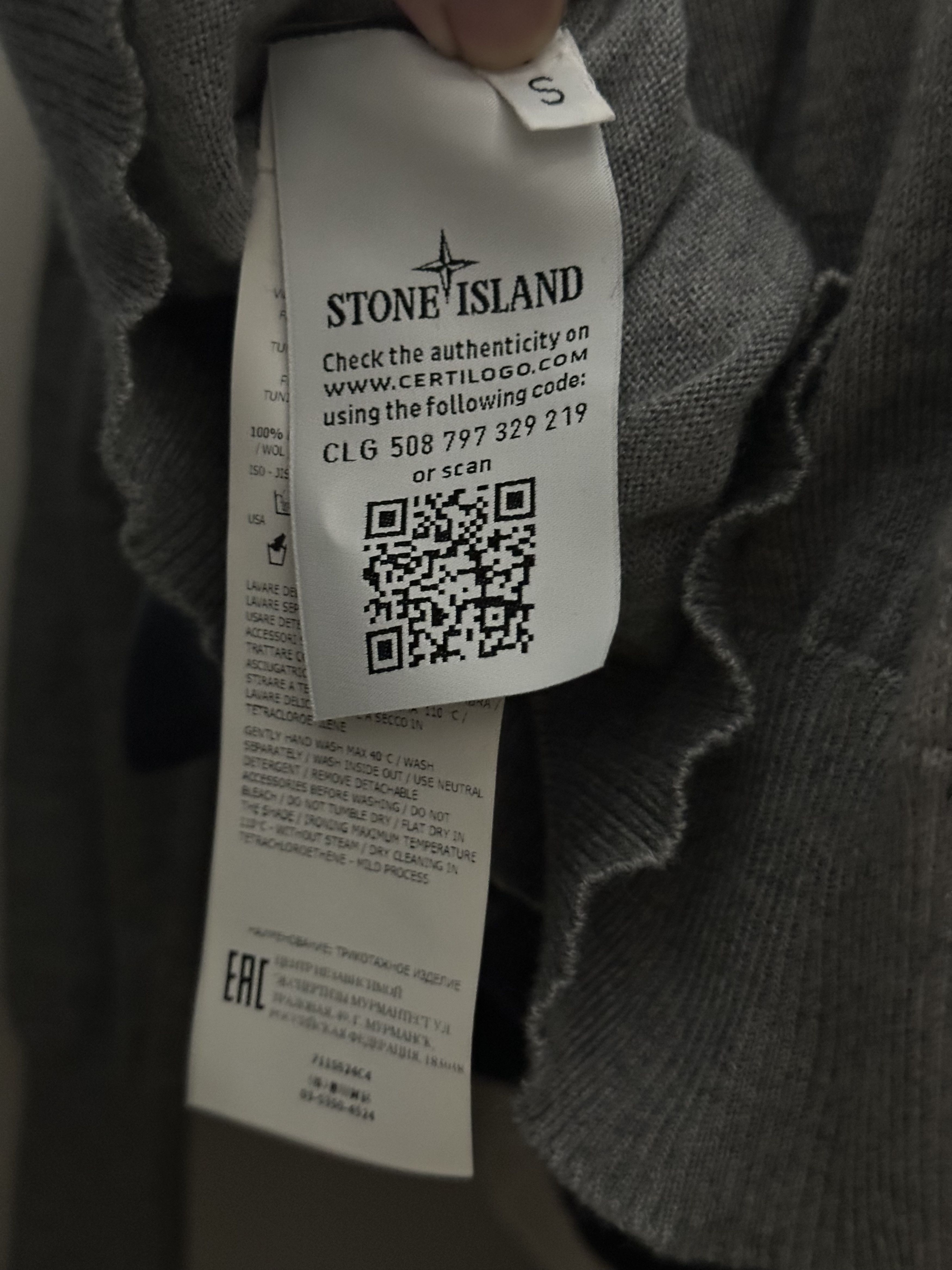 Stone Island Stone Island Grey Wool Sweater Size US S / EU 44-46 / 1 - 7 Thumbnail
