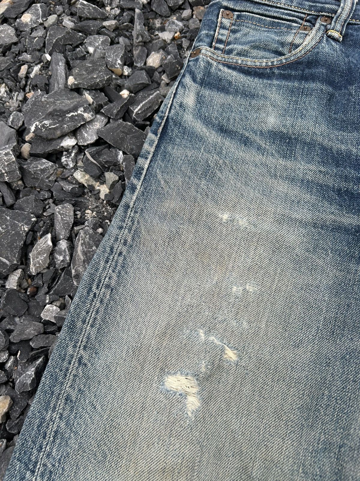 Japanese Brand × Kapital × Vintage Evisu Selvedge Distressed Japanese Denim Jeans Size US 29 - 12 Thumbnail