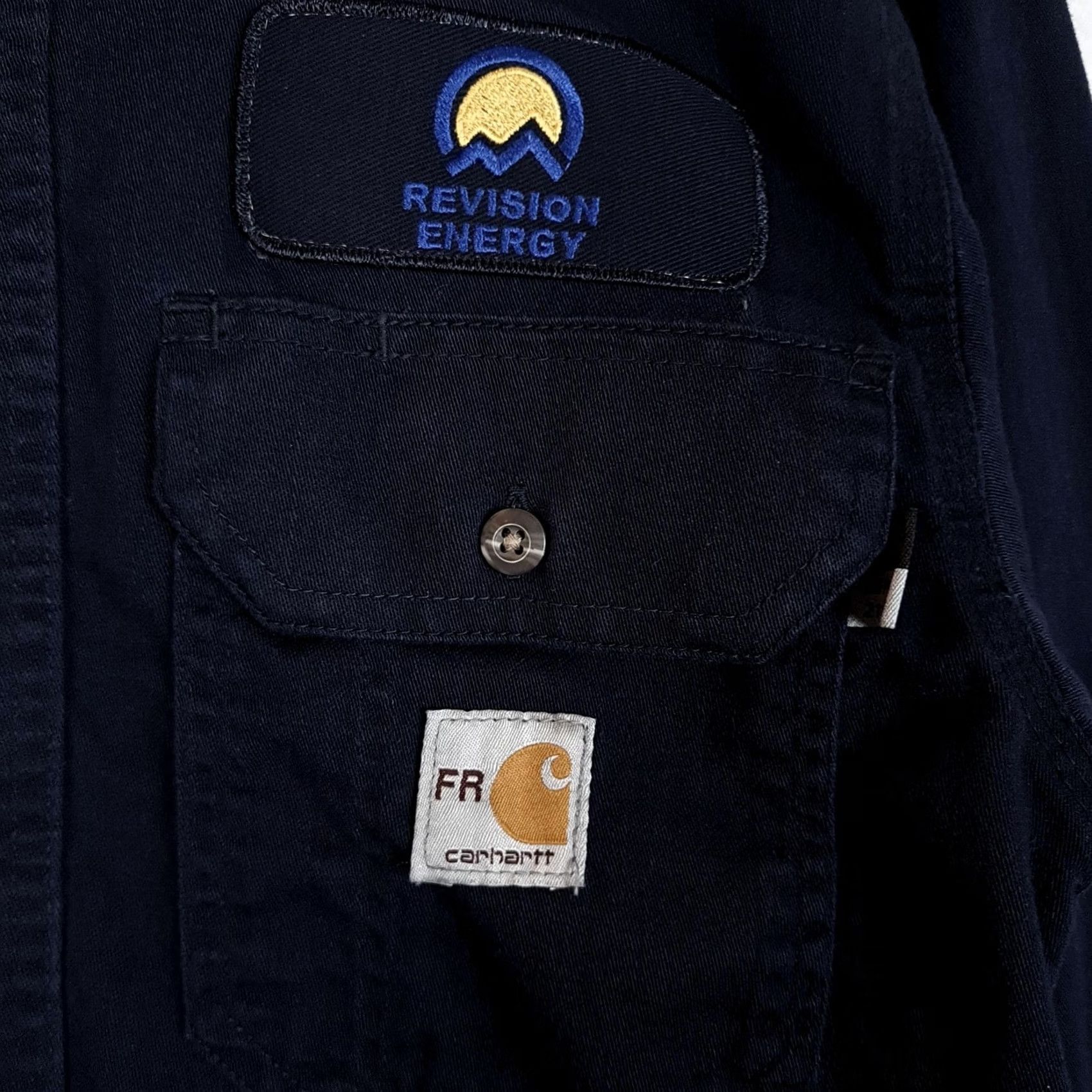 Carhartt VINTAGE Carhartt FR Shirt Mens S Navy Flame Resistant Button Up Workwear NFPA 2112 Size US S / EU 44-46 / 1 - 4 Thumbnail