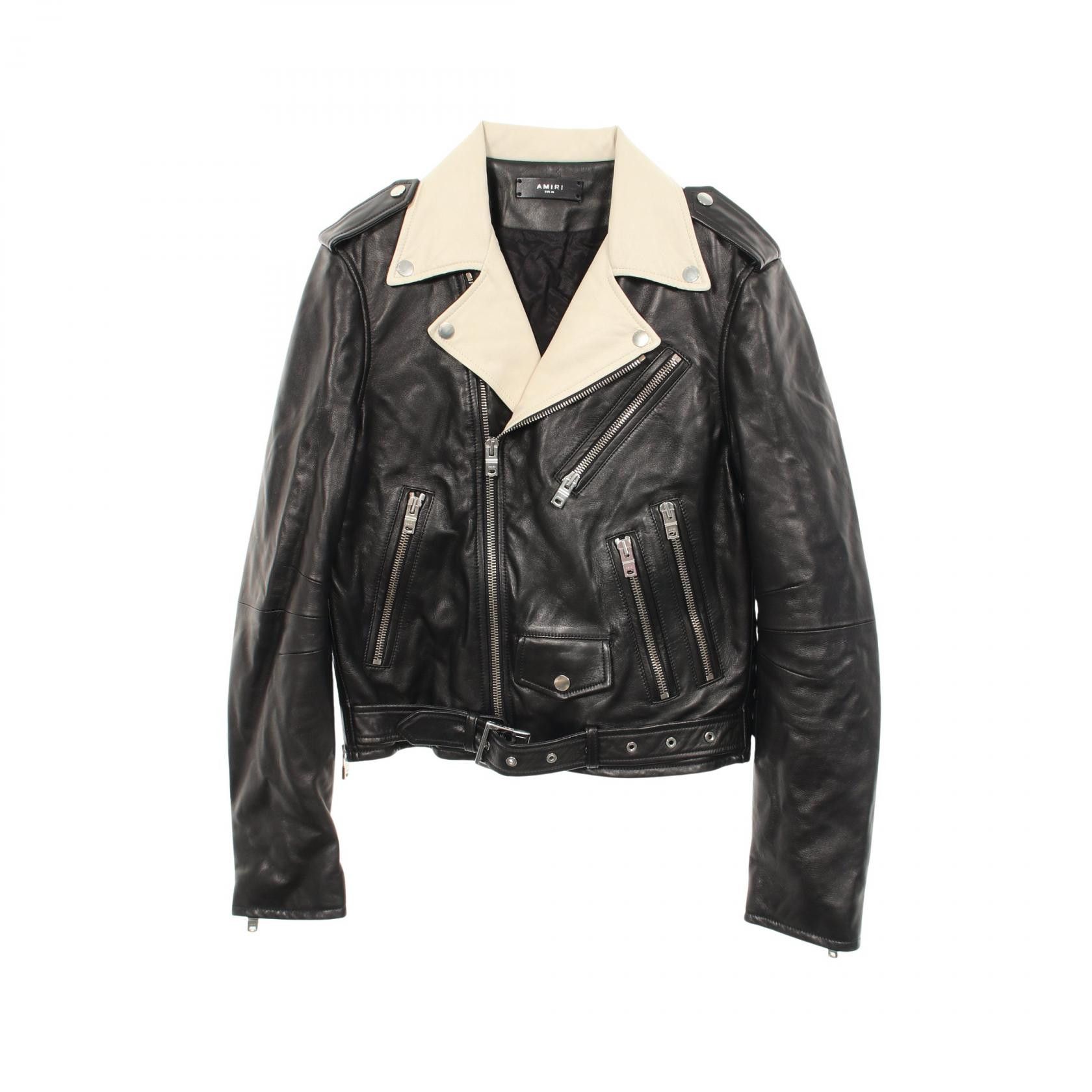 Amiri Amiri Amiri Leather Rider Jacket Leather Outerwear DUTY FREE for USA Size ONE SIZE - 1 Thumbnail